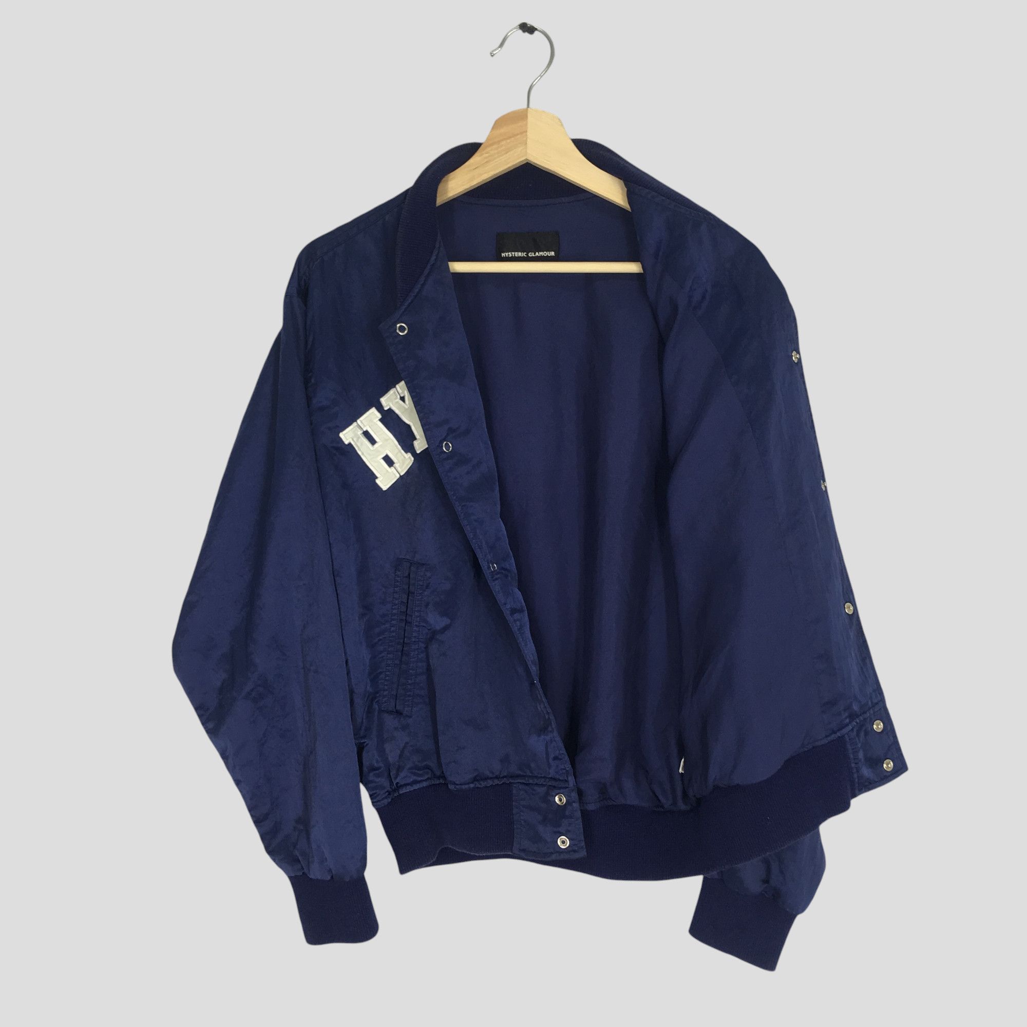 Hysteric Glamour Hysteric Glamour Japan Satin Blue Varsity Jacket Streetwear Size US M / EU 48-50 / 2 - 2 Thumbnail