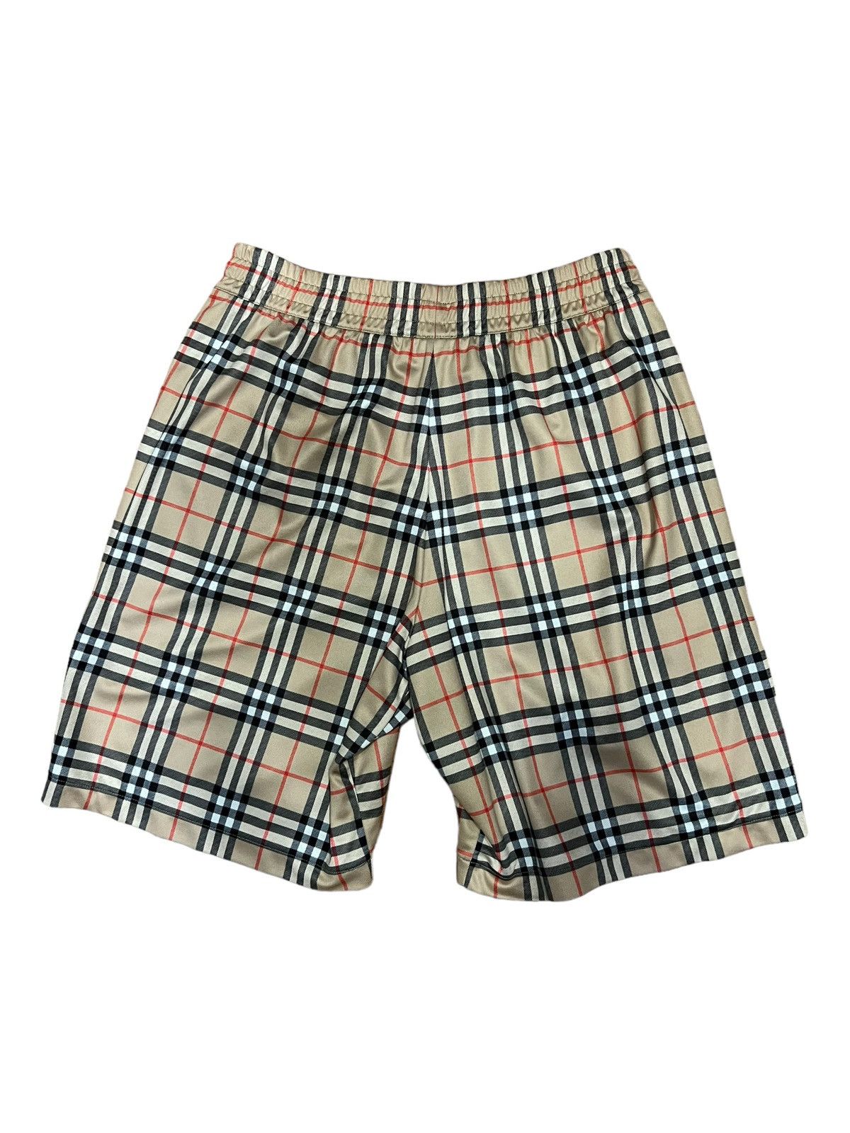 image of Burberry Checked Shorts Size S in Tan, Men's