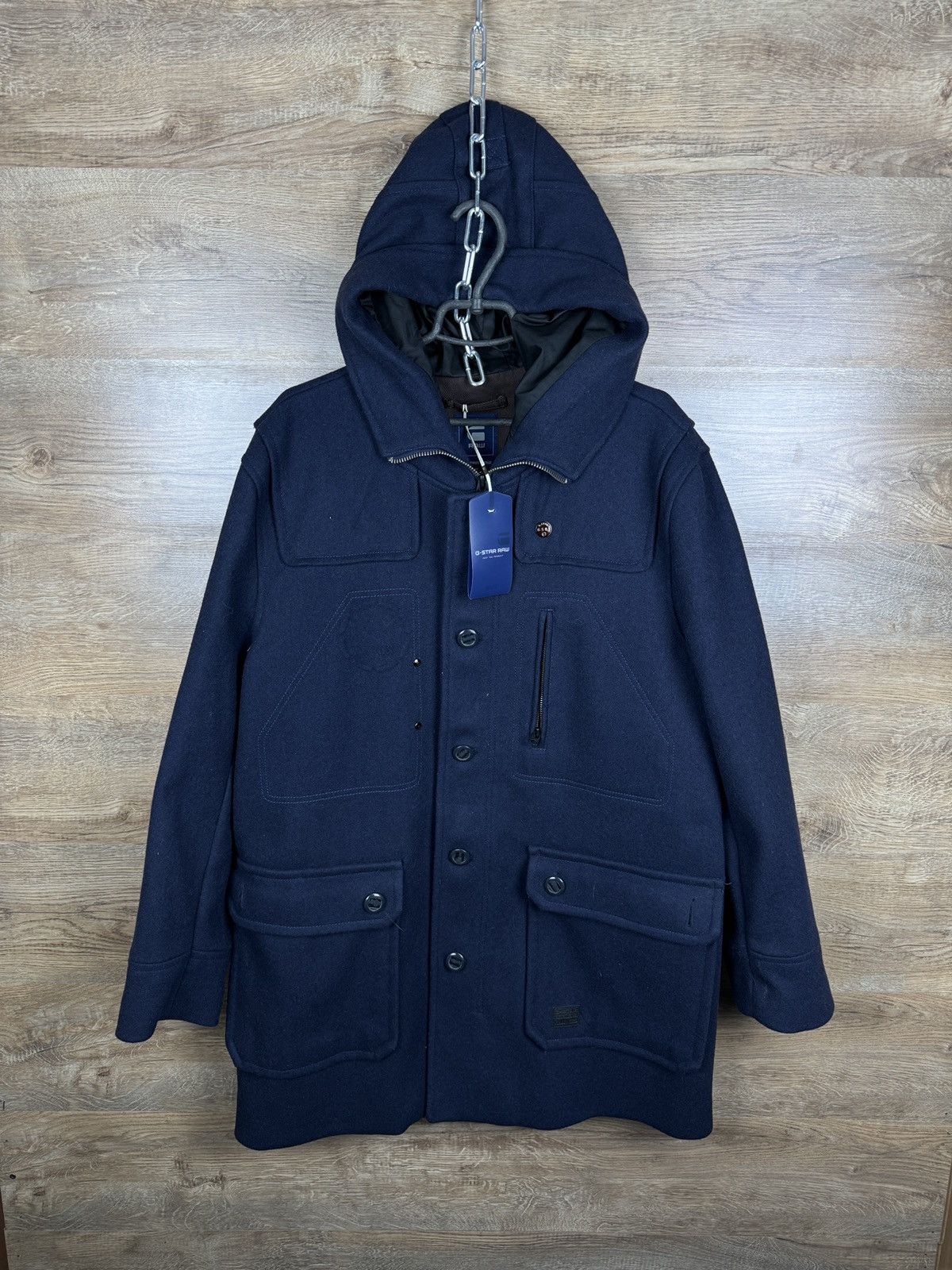 G-Star BNWT! Mens G Star Raw LAMOND DUFFLE WOOL COAT jacket Size US XXL / EU 58 / 5 - 1 Thumbnail
