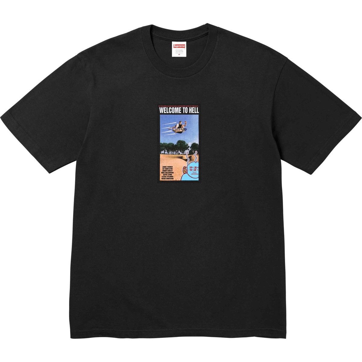 Supreme × Toy Machine Supreme Toy Machine Welcome To Hell Tee Black Large SS24 Size US L / EU 52-54 / 3 - 1 Thumbnail