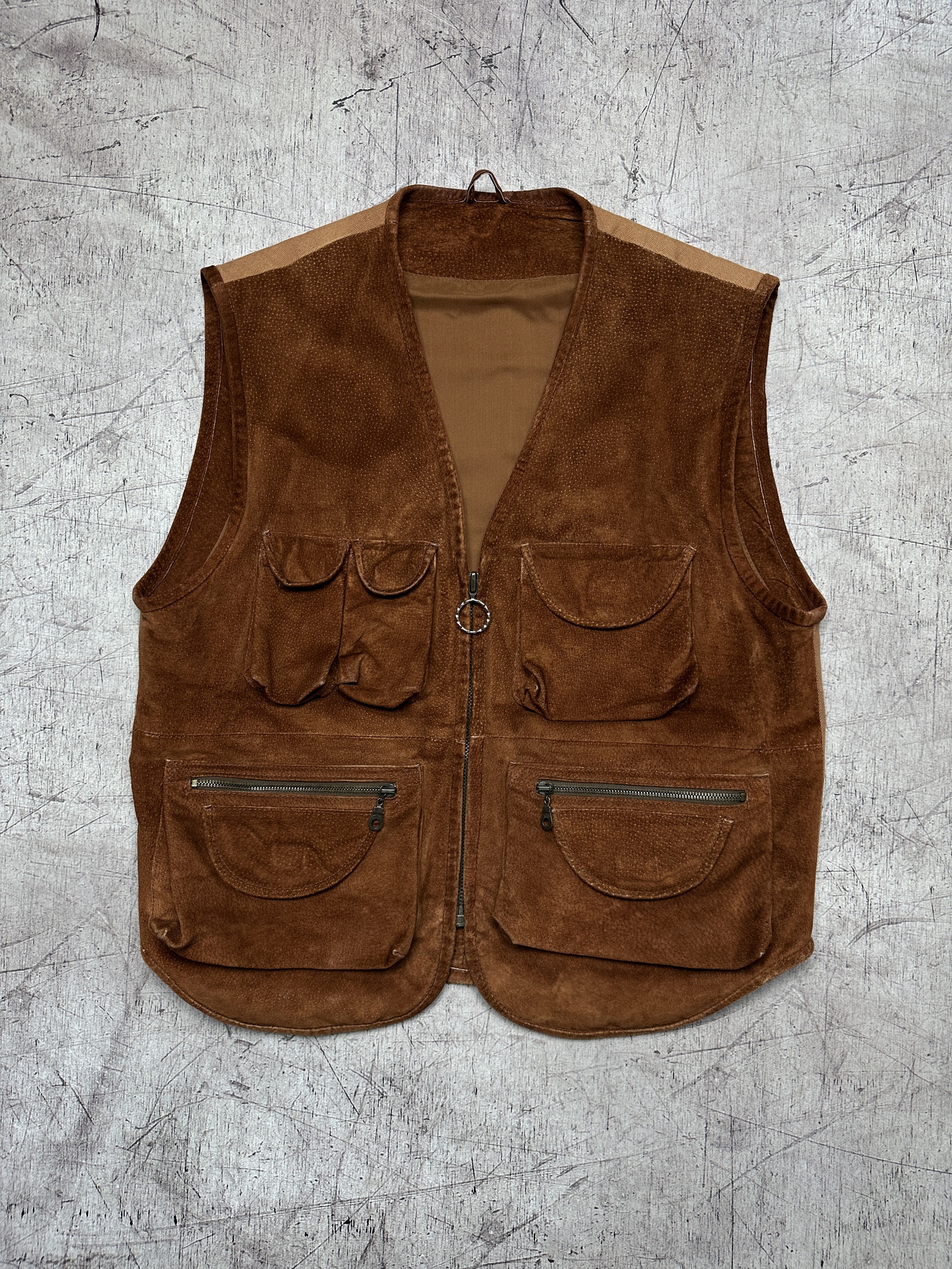 Genuine Leather Genuine Leather Vintage Mens Multi Pockets Vest Size US M / EU 48-50 / 2 - 1 Thumbnail