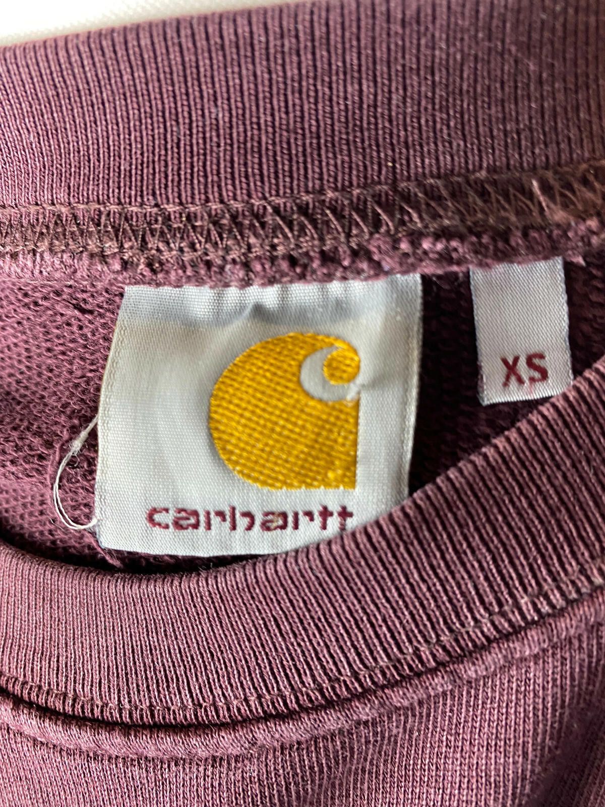 Carhartt Men Carhartt Burgundy Big Logo Long Sleeve Sweater Size XS Size US XS / EU 42 / 0 - 8 Thumbnail