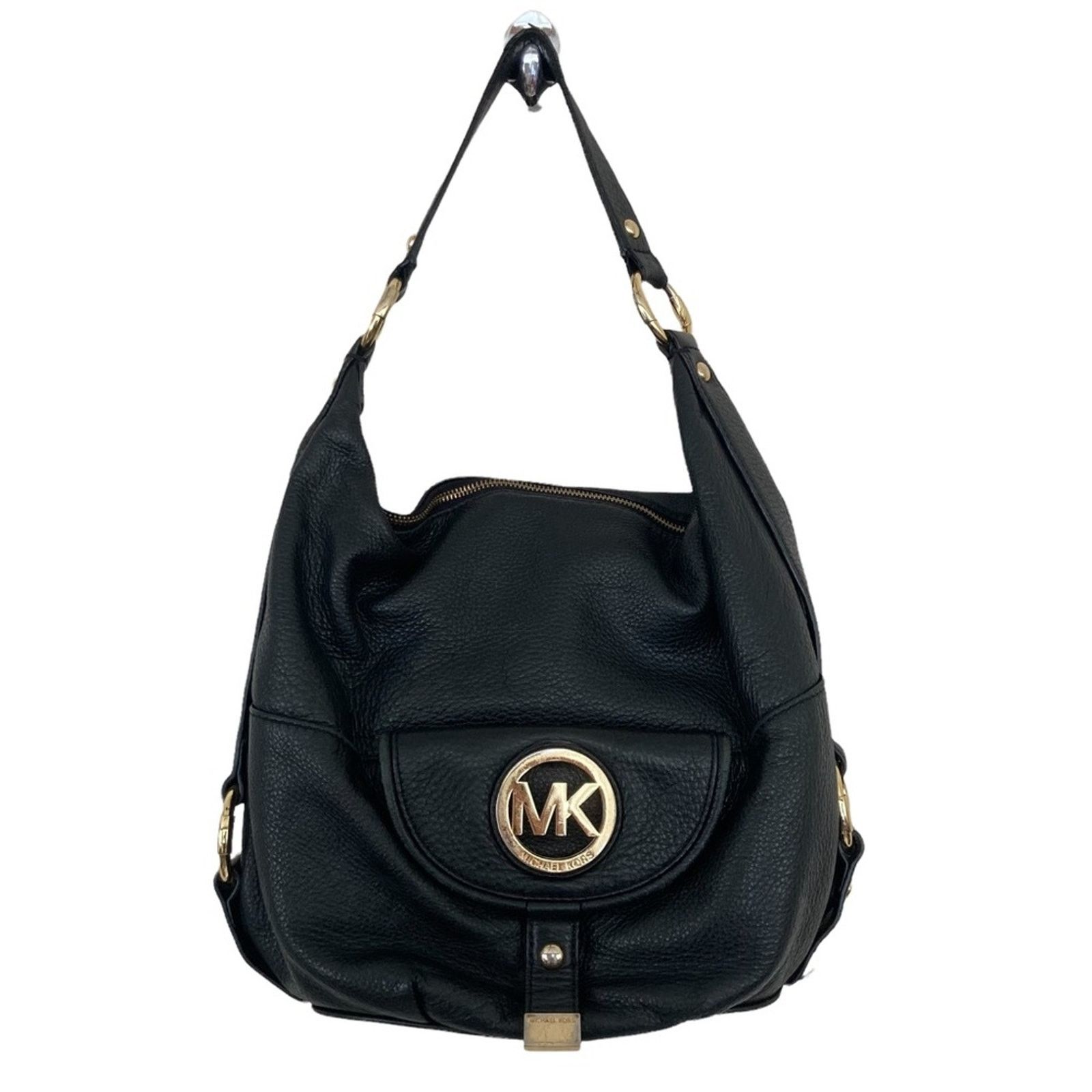 Michael Kors Michael Kors Black Leather Shoulder Bag Size ONE SIZE - 1 Thumbnail