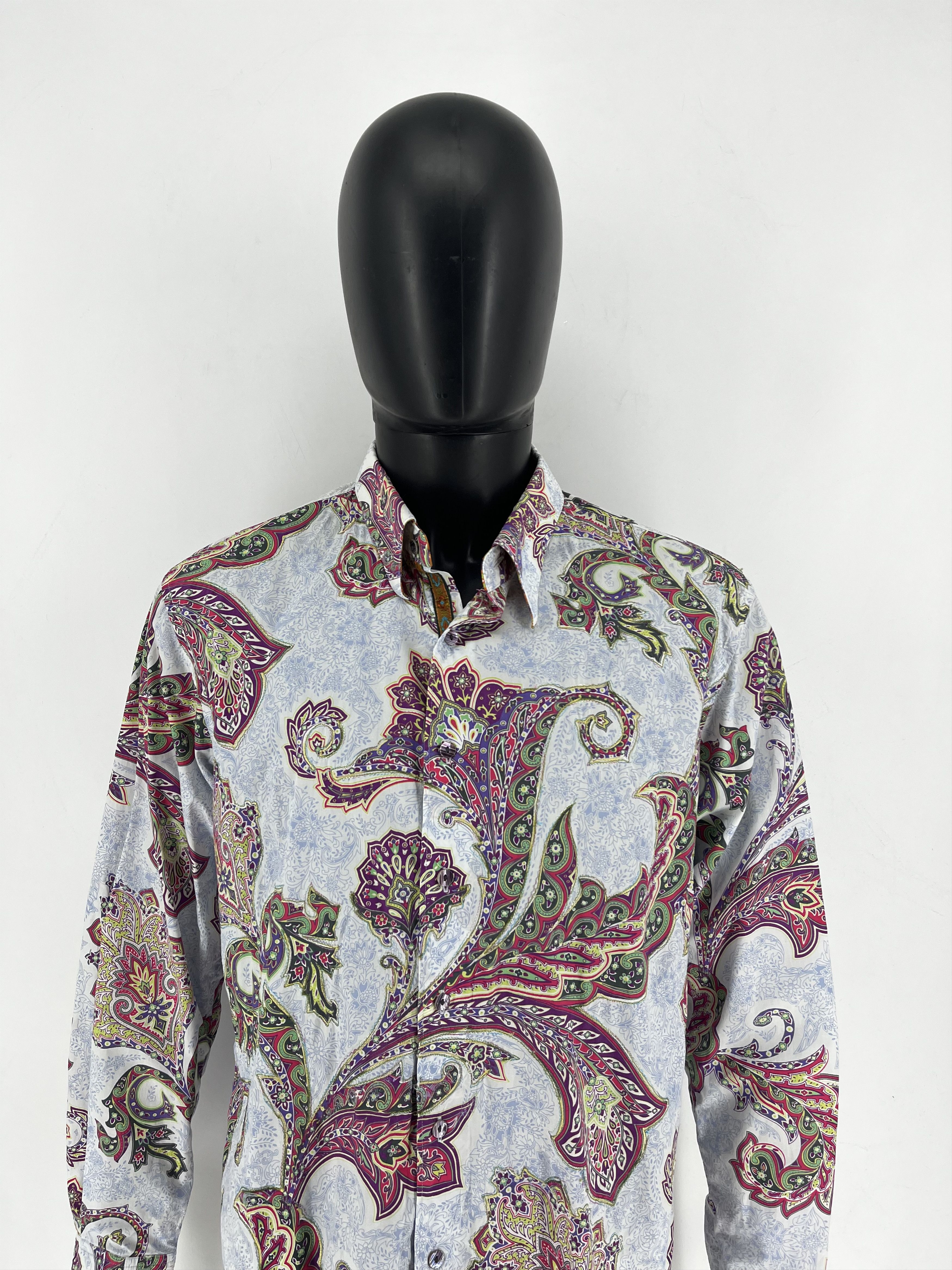 Other Robert Graham Bonaire Blue Funky Fractal Floral Paisley SzXL Size US XL / EU 56 / 4 - 1 Thumbnail