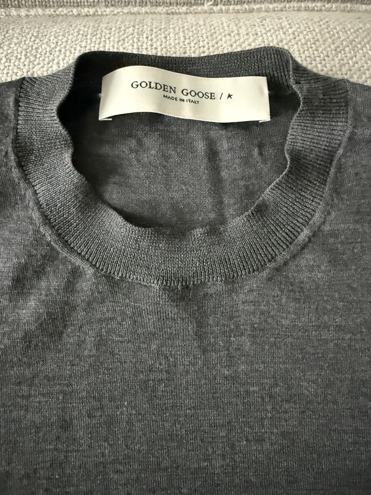 Golden Goose Golden Goose Distressed Crewneck Sweater —Grey, Men’s M Size US M / EU 48-50 / 2 - 2 Thumbnail