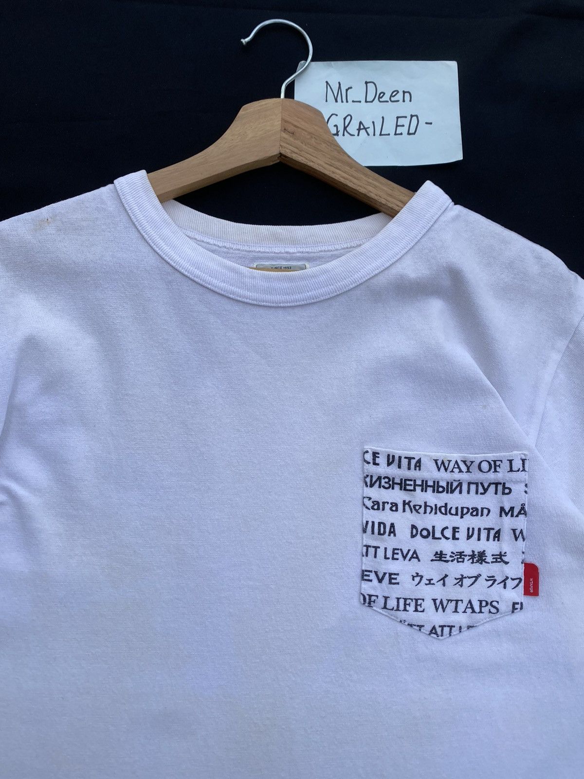 Wtaps Rare WTAPS “Way of Life” Multi language Translation Tee Size US M / EU 48-50 / 2 - 1 Thumbnail