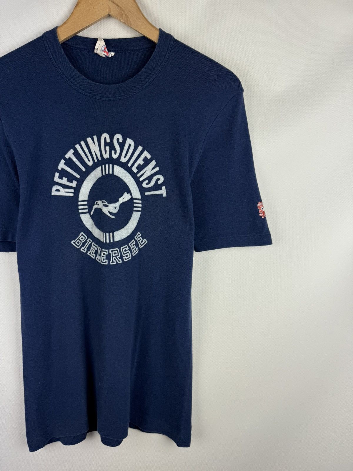 Vintage Tilt Rettungsdienst Bielersee Vintage 70 French Work T Shirt Size US M / EU 48-50 / 2 - 3 Thumbnail