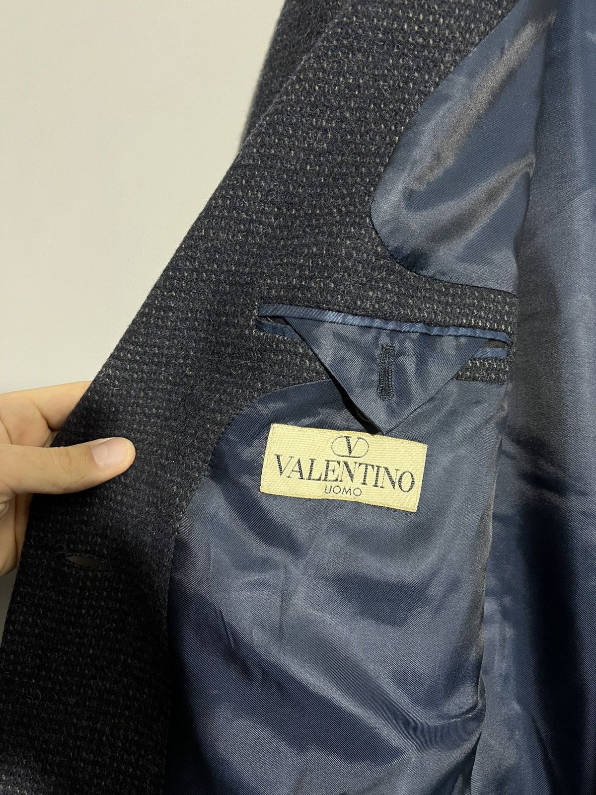 Valentino × Vintage Vintage Valentino Uomo Double-Breasted Wool Coat Jacket Size US L / EU 52-54 / 3 - 11 Thumbnail