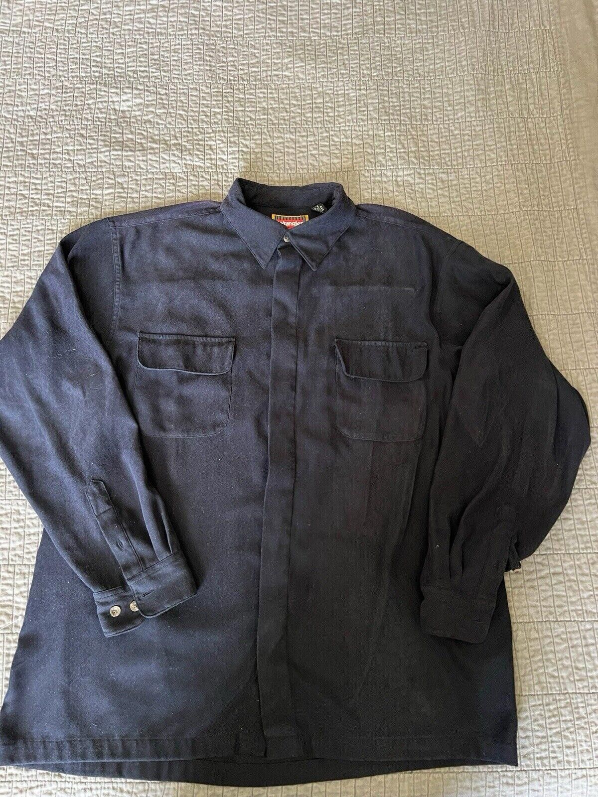 Wrangler Wrangler Hero Blue Bottom Up Long Sleeve Shirt Size XLT Size US M / EU 48-50 / 2 - 1 Thumbnail