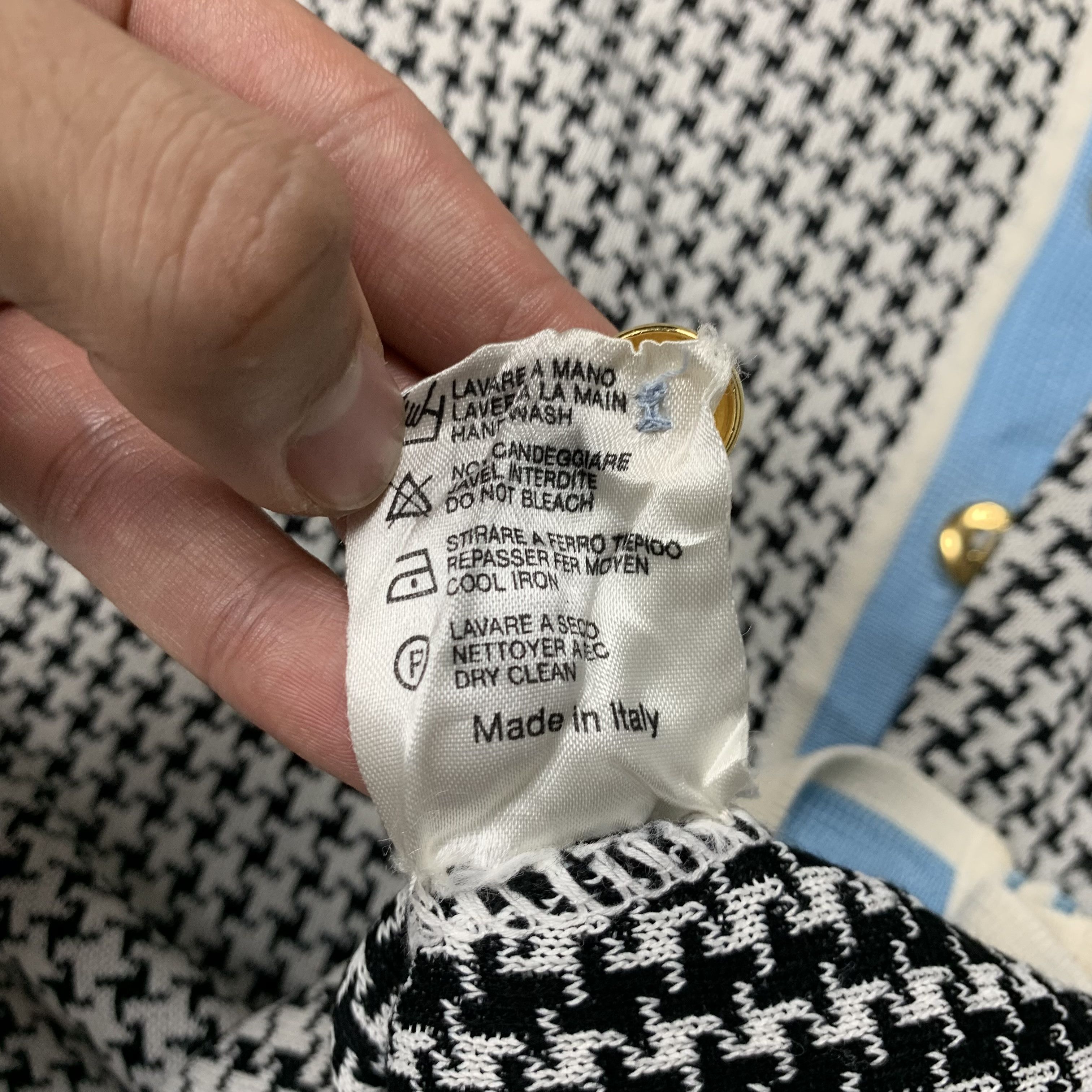 Dior Vintage Christian Dior Houndstooth Tweed Cardigan Size M / US 6-8 / IT 42-44 - 6 Thumbnail