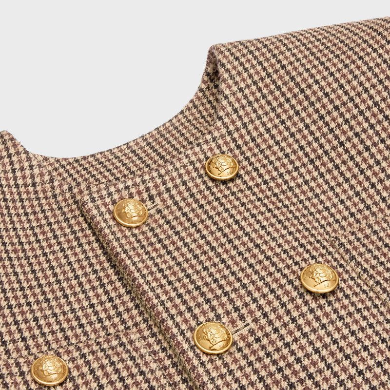 Celine o1w1db10526 2V77R0 Chelsea jacket in Brown Size XXS / US 00 / IT 34 - 3 Thumbnail