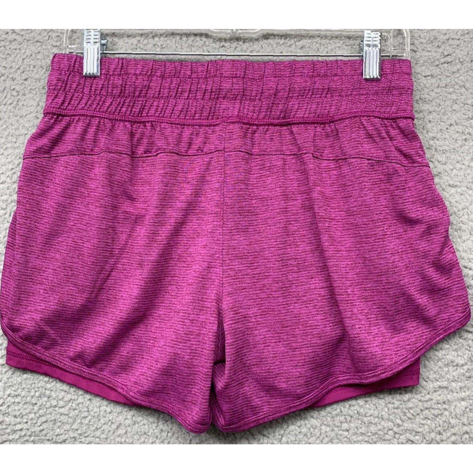 Avia Avia Women’s Athletic Running Shorts Size S Purple 2 Pockets Double Layer LOGO Size 28" / US 6 / IT 42 - 4 Thumbnail