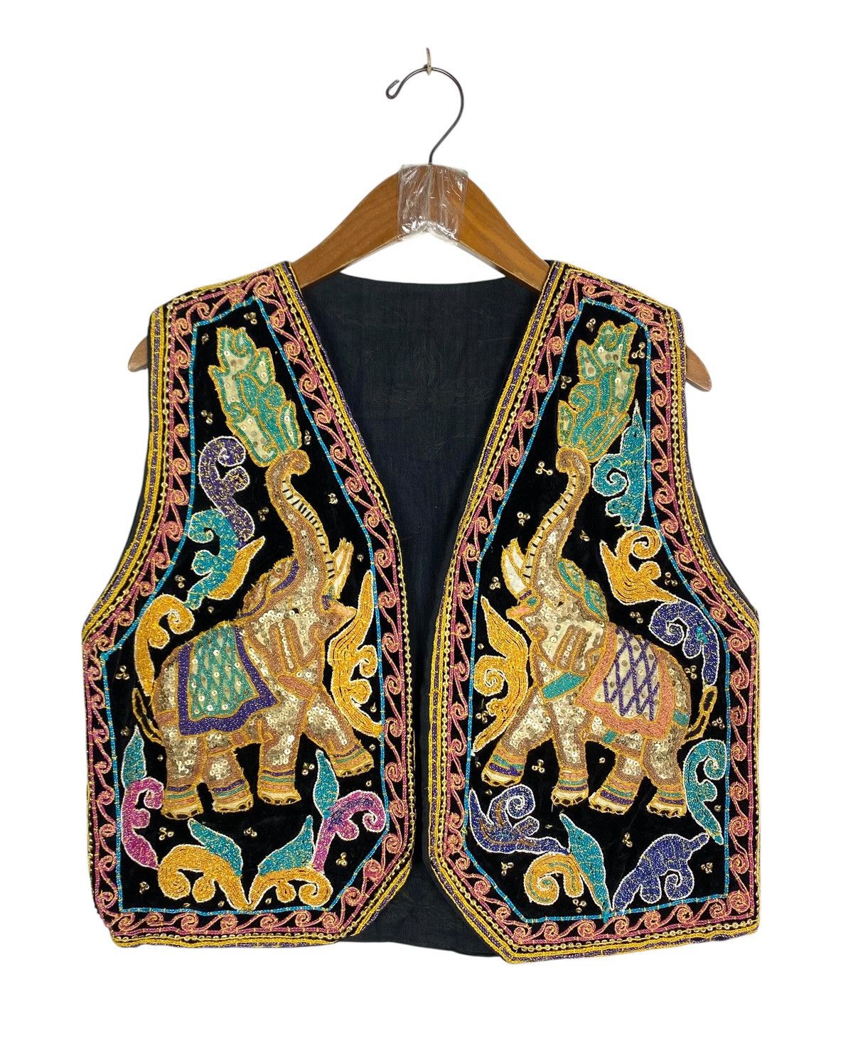 Vintage Vtg Traditional Kalaga Vest Puffy Elephant Fully Embroidered Size US S / EU 44-46 / 1 - 3 Thumbnail