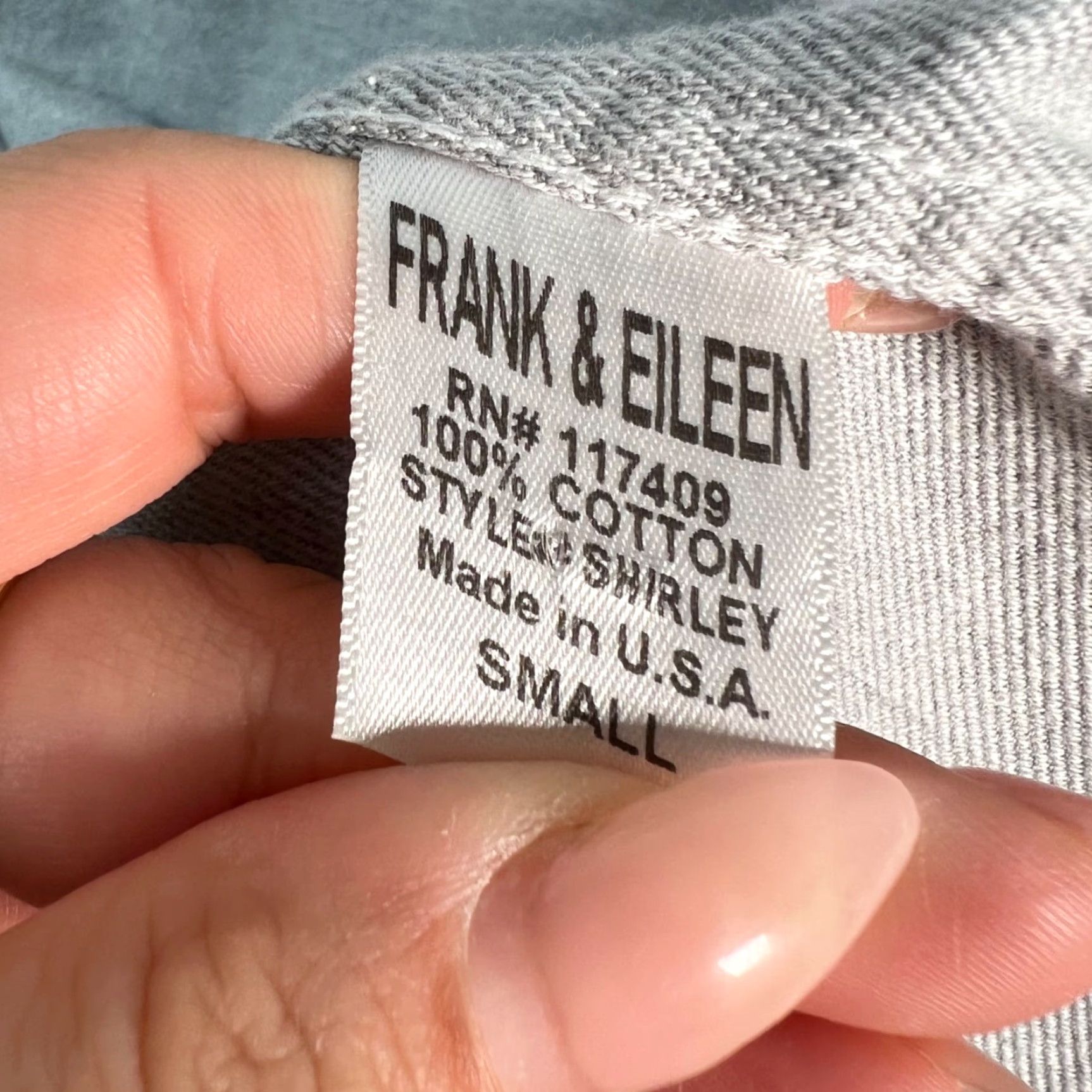 Frank & Eileen VINTAGE Frank & Eileen Womens Small Gray Shirley Button-Up Shirt 100% Cotton USA Made Size S / US 4 / IT 40 - 4 Thumbnail