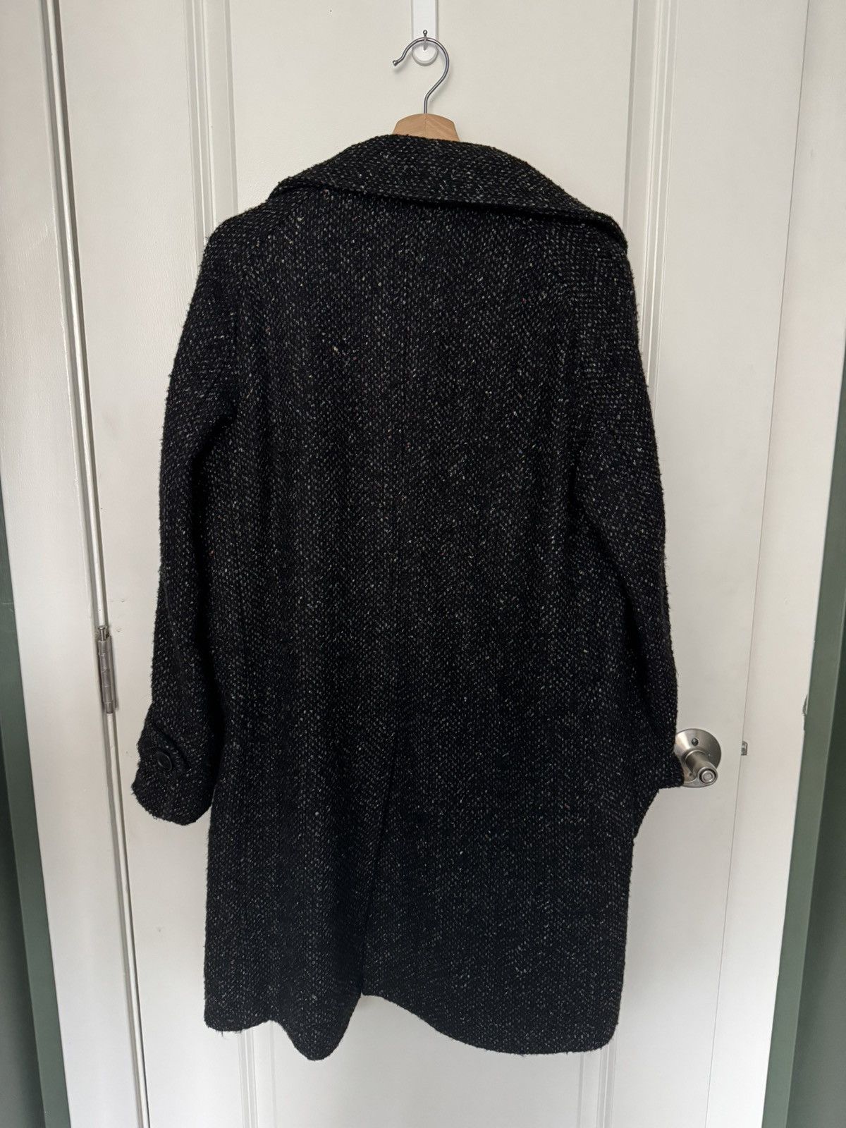 Corridor Italian Wool/Silk Tweed Herringbone Raglan Coat Size US XS / EU 42 / 0 - 2 Thumbnail