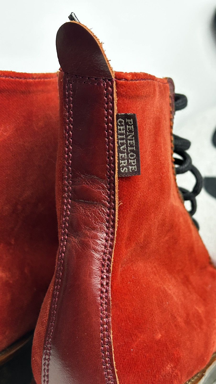 Other PENELOPE CHILVERS Burnt Orange Velvet Laced Anckle Boots Size US 10 / IT 40 - 6 Thumbnail