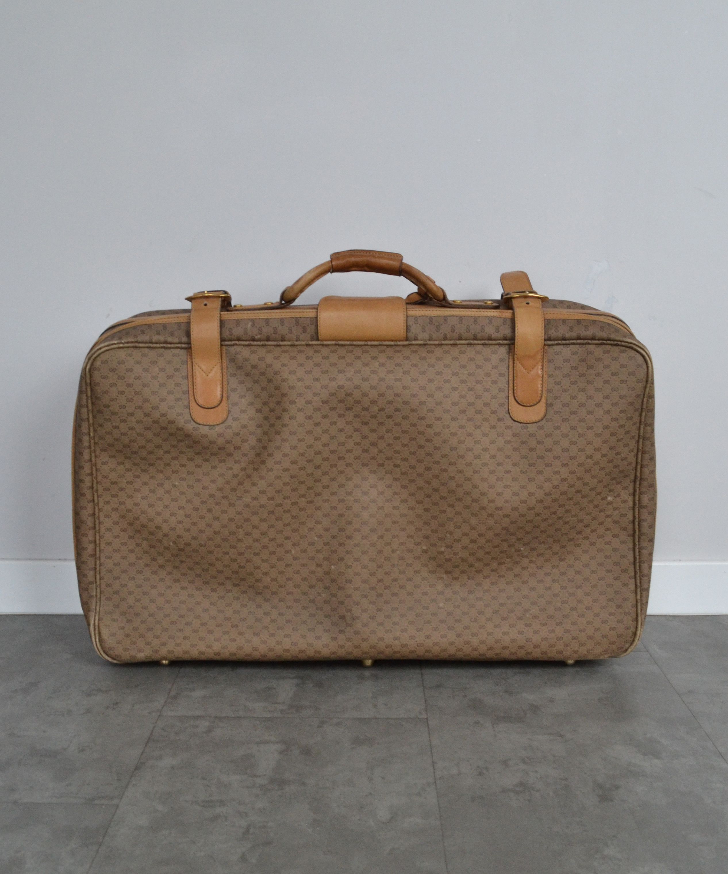 Gucci GUCCI Luggage Bag Monogram GG Logo Suitcase Brown Leather Size ONE SIZE - 5 Thumbnail