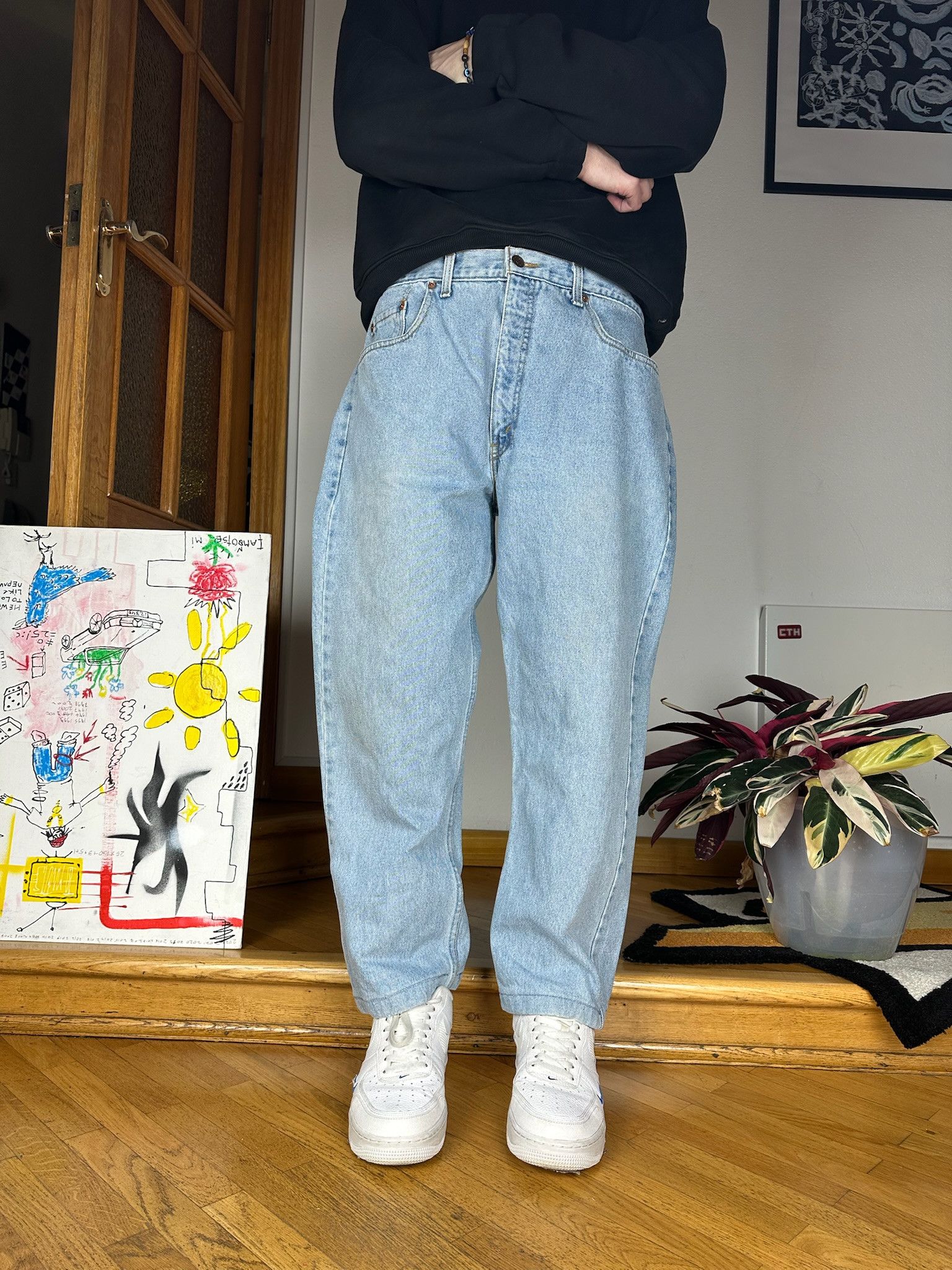 Levi's 90s Levi’s 615 Orange Tab Denim Jeans Vintage Size US 36 / EU 52 - 3 Thumbnail