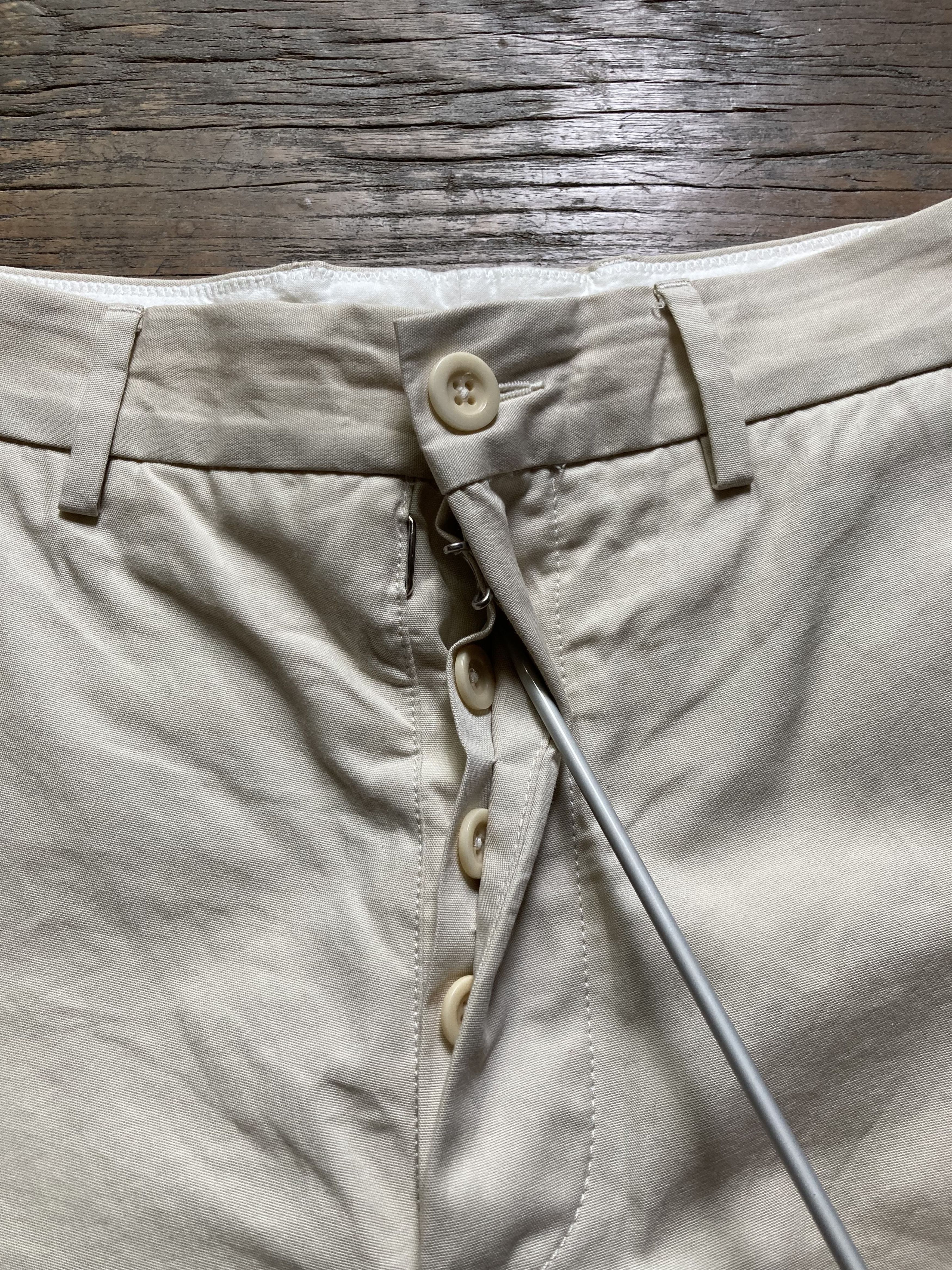 Maison Margiela SS21 Maison Margiela Cream Cotton Pants Size US 30 / EU 46 - 2 Thumbnail