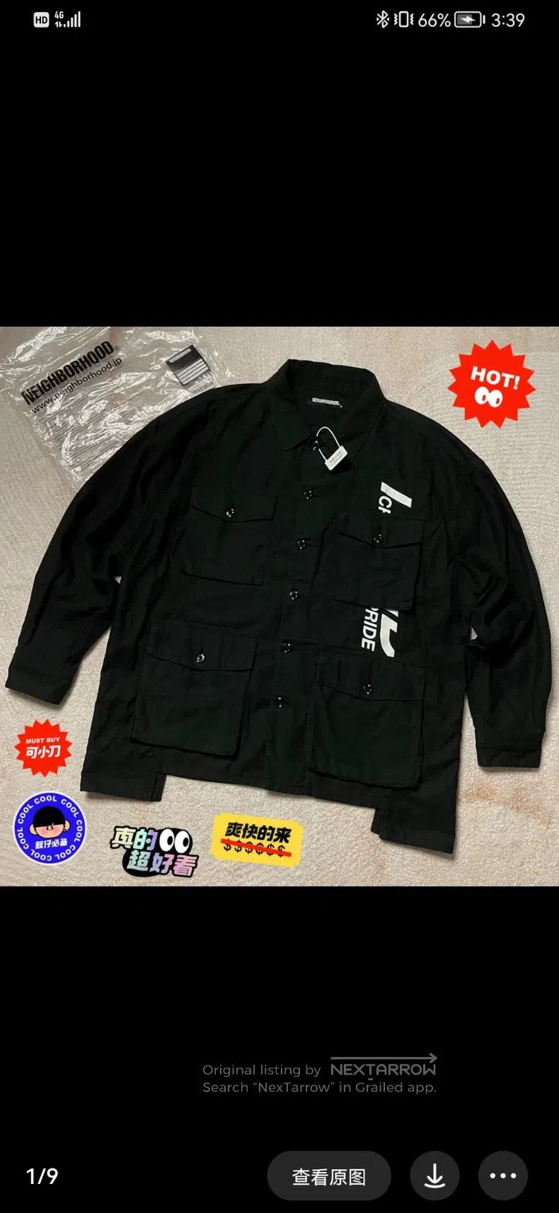 Neighborhood Neighborhood Four Pocket Shirt Jacket, Black M Size Size US M / EU 48-50 / 2 - 2 Thumbnail