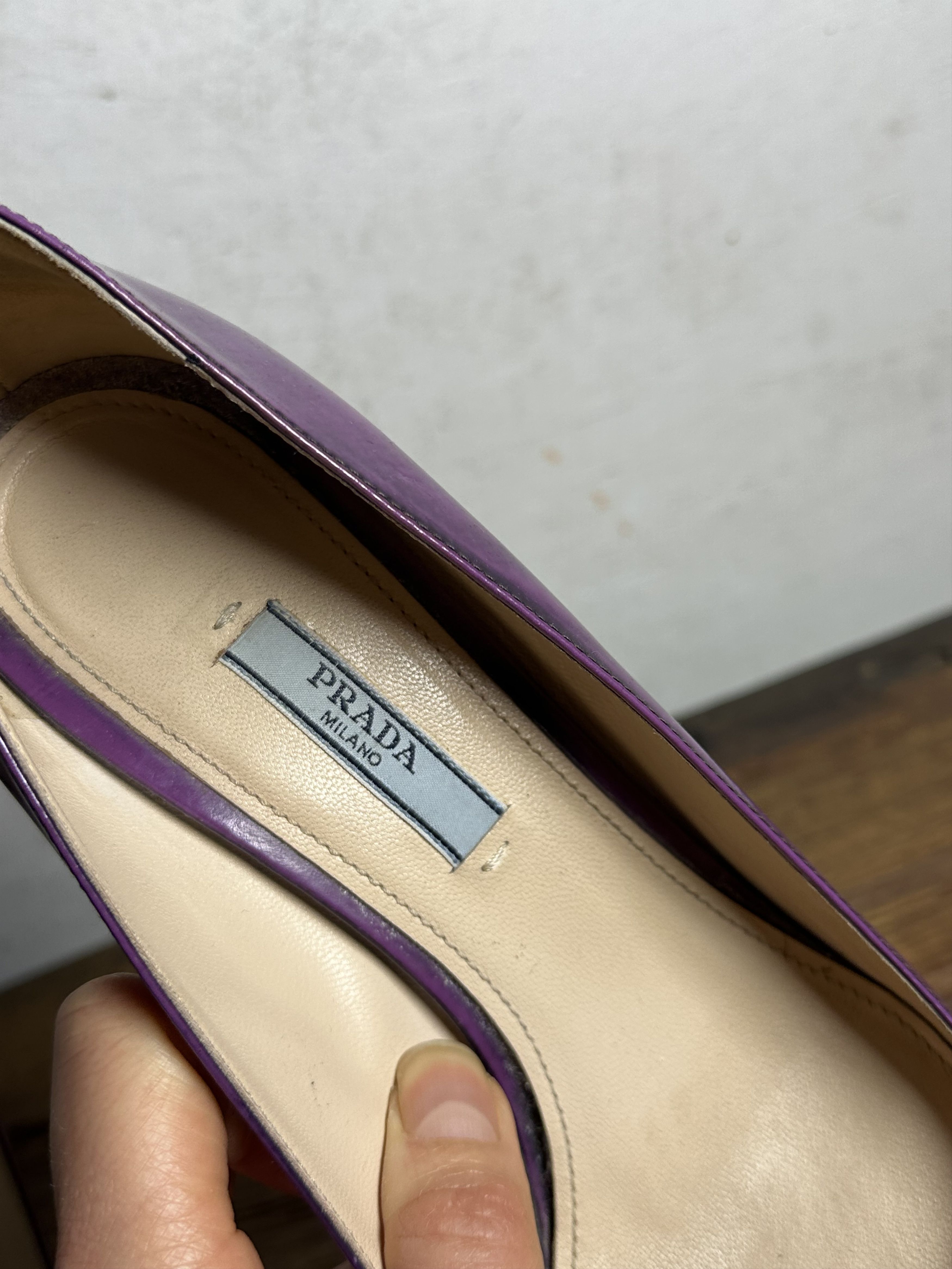 Prada Prada Kitten Heel Eggplant Patent Leather Shoes Size US 9 / IT 39 - 13 Thumbnail