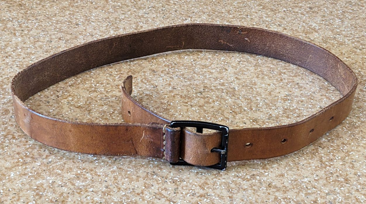 Military Vintage 70s Swiss Military Leather Belt Grailed