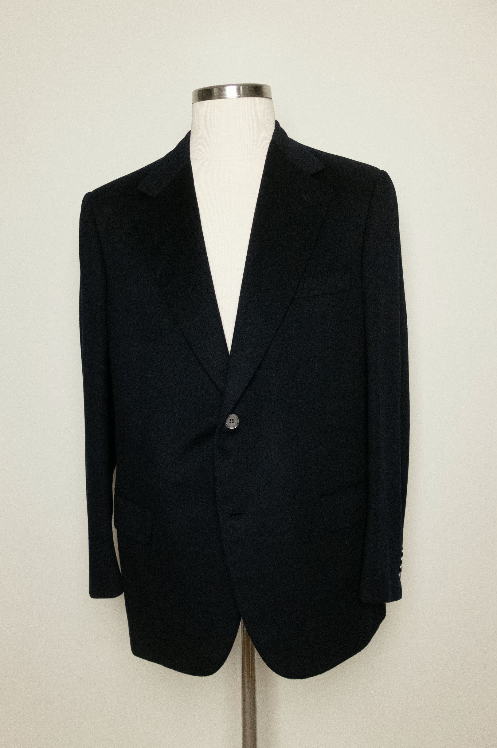 Brioni BRIONI solid dark blue cashmere wool blazer jacket 40R 50R Size 40R - 2 Thumbnail
