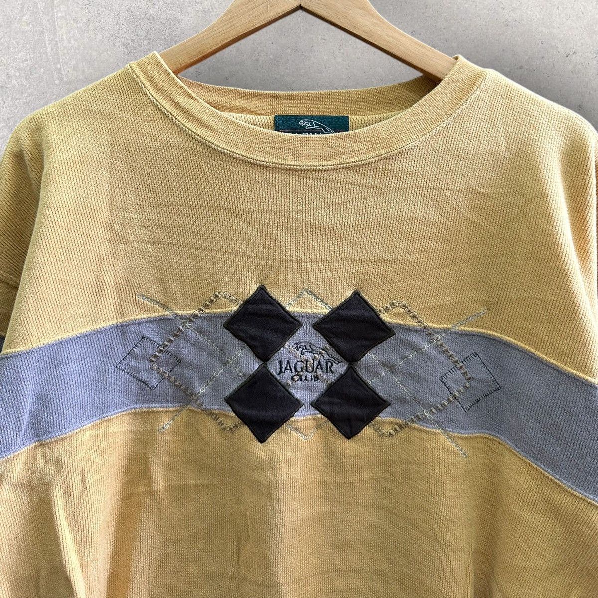 Designer × Vintage Vintage 90’s Jaguar Club Embroidery Knit Sweatshirt Size US L / EU 52-54 / 3 - 2 Thumbnail
