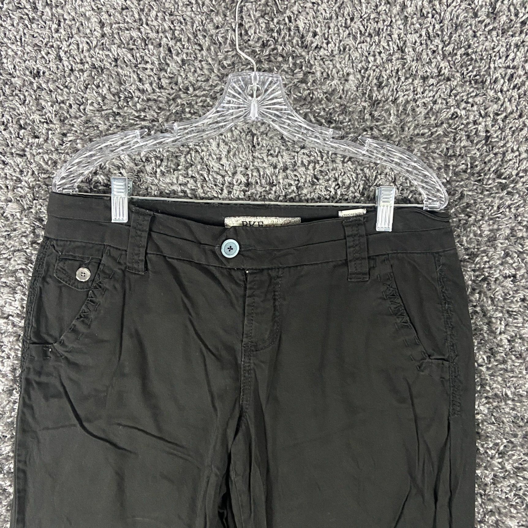 Vintage BKE Buckle Casuals Khloe Pants Women 29 Black Flair Size 29" - 4 Thumbnail