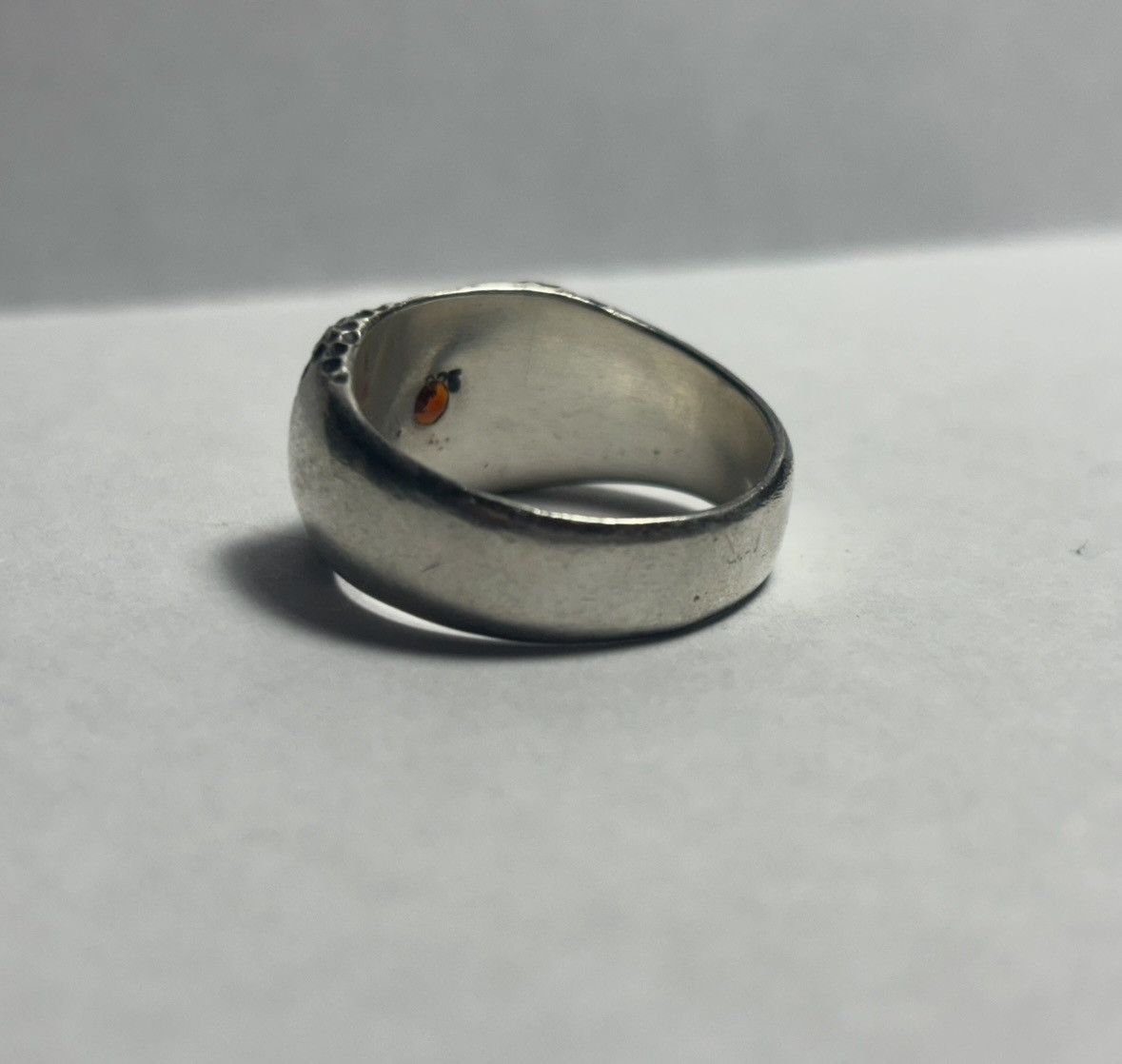 Handmade Size 9.5 Fire Citrine 925 Signet Ring Size ONE SIZE - 11 Thumbnail