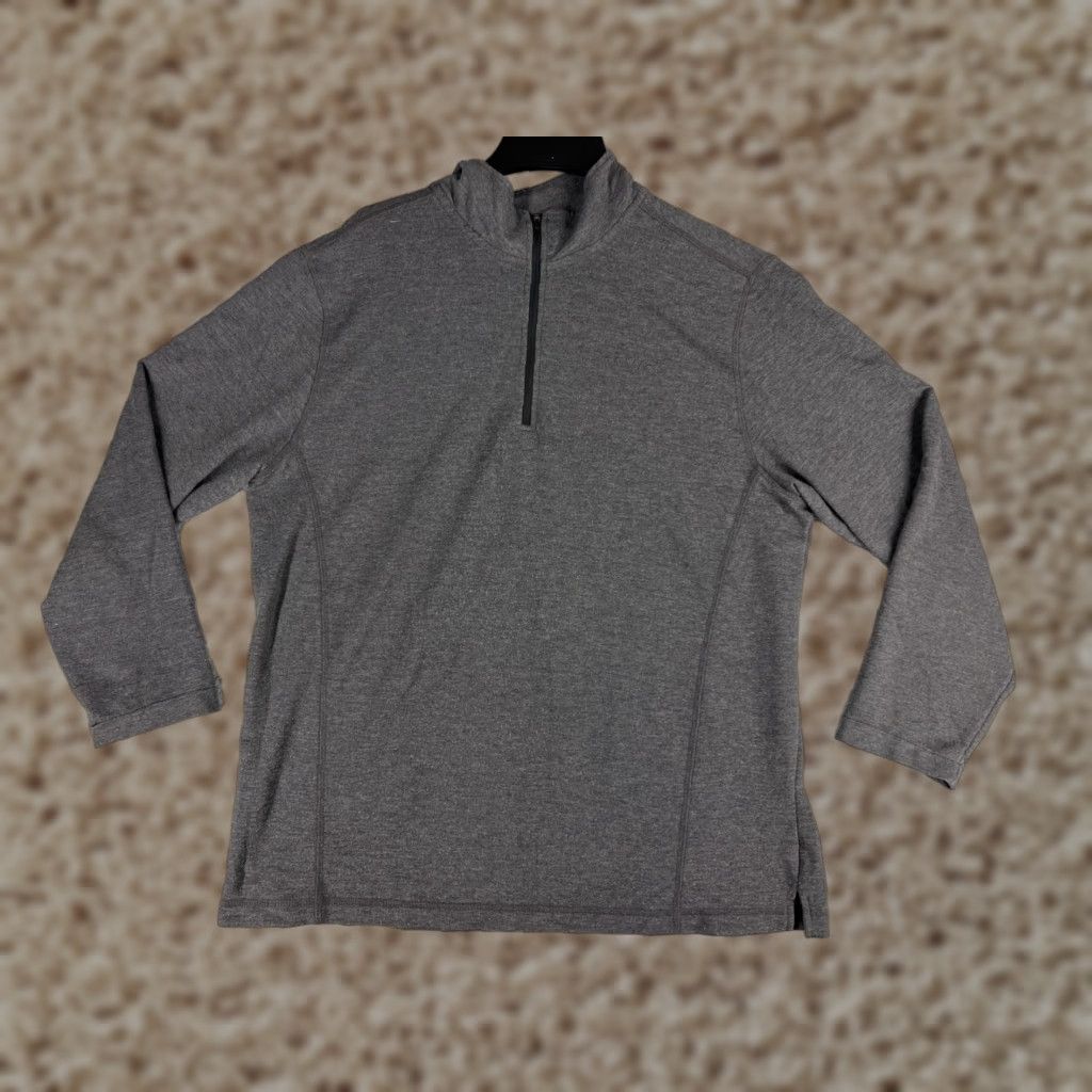 Orvis VINTAGE Orvis Sweater Mens M Long Sleeve 1/4 Zip Gray All Seasons Mock Neck Pullover Knit Shirt? Size US M / EU 48-50 / 2 - 1 Thumbnail