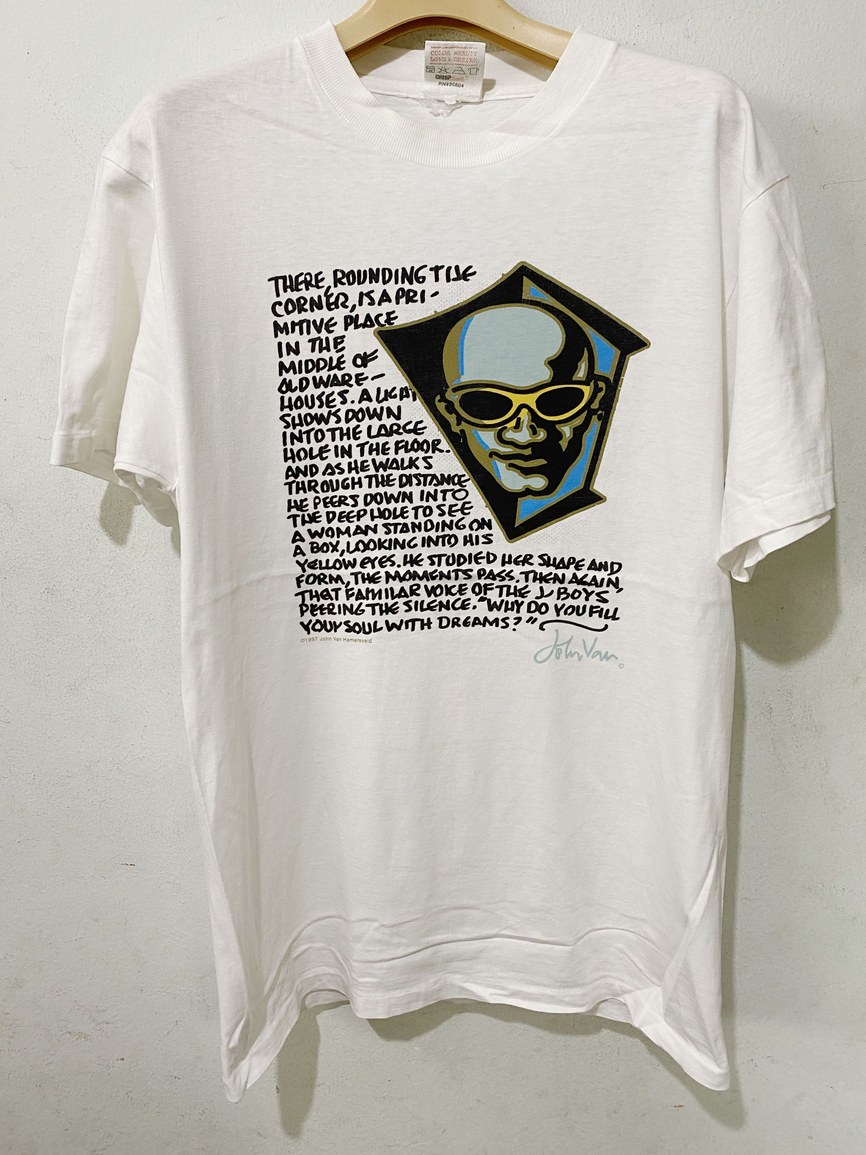 image of Art x Vintage 1997 John Van Hamersveld Shirt in White, Men's (Size Medium)