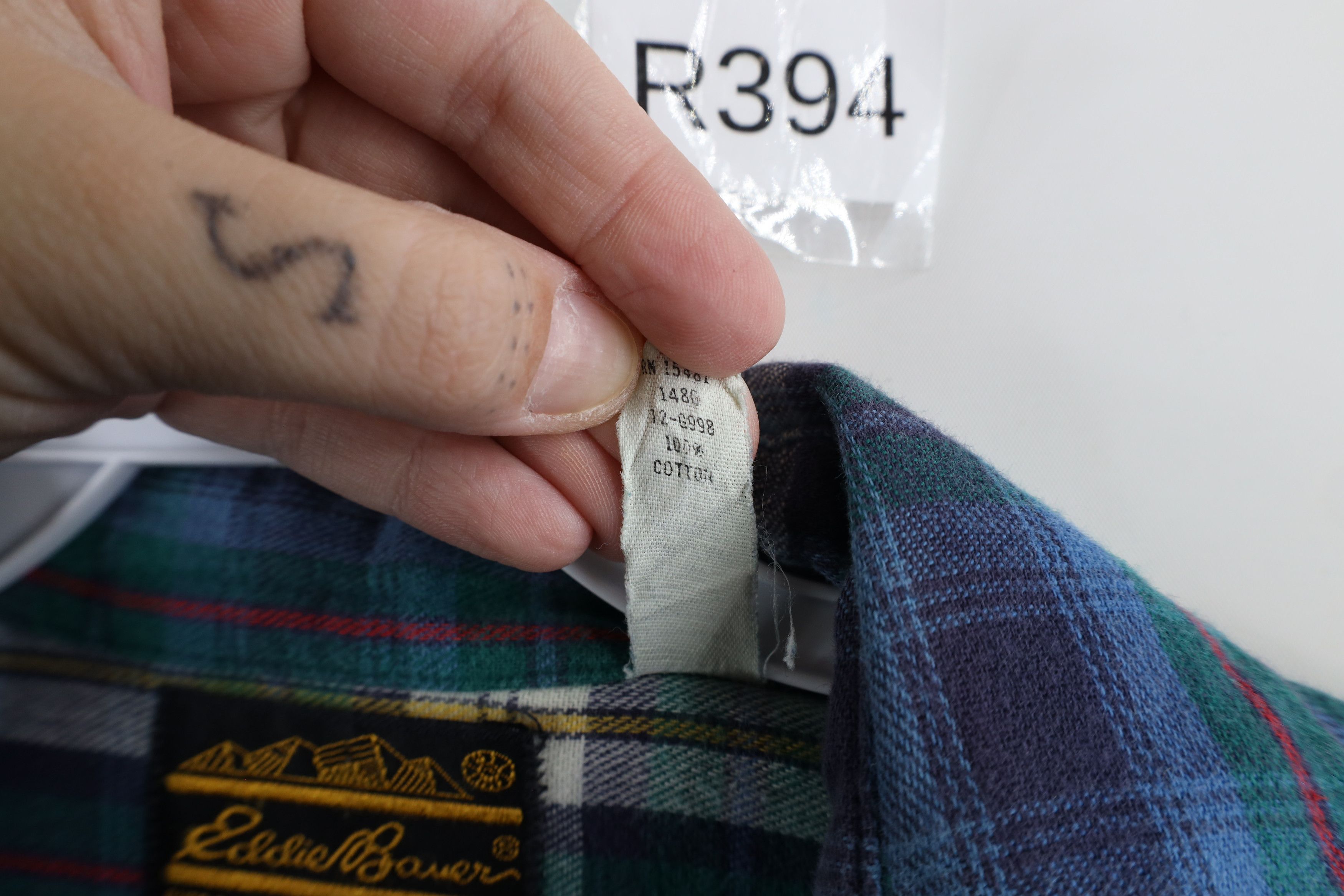 Eddie Bauer × Vintage Vintage 90s Eddie Bauer Flannel Collared Button Shirt USA Size US L / EU 52-54 / 3 - 9 Thumbnail