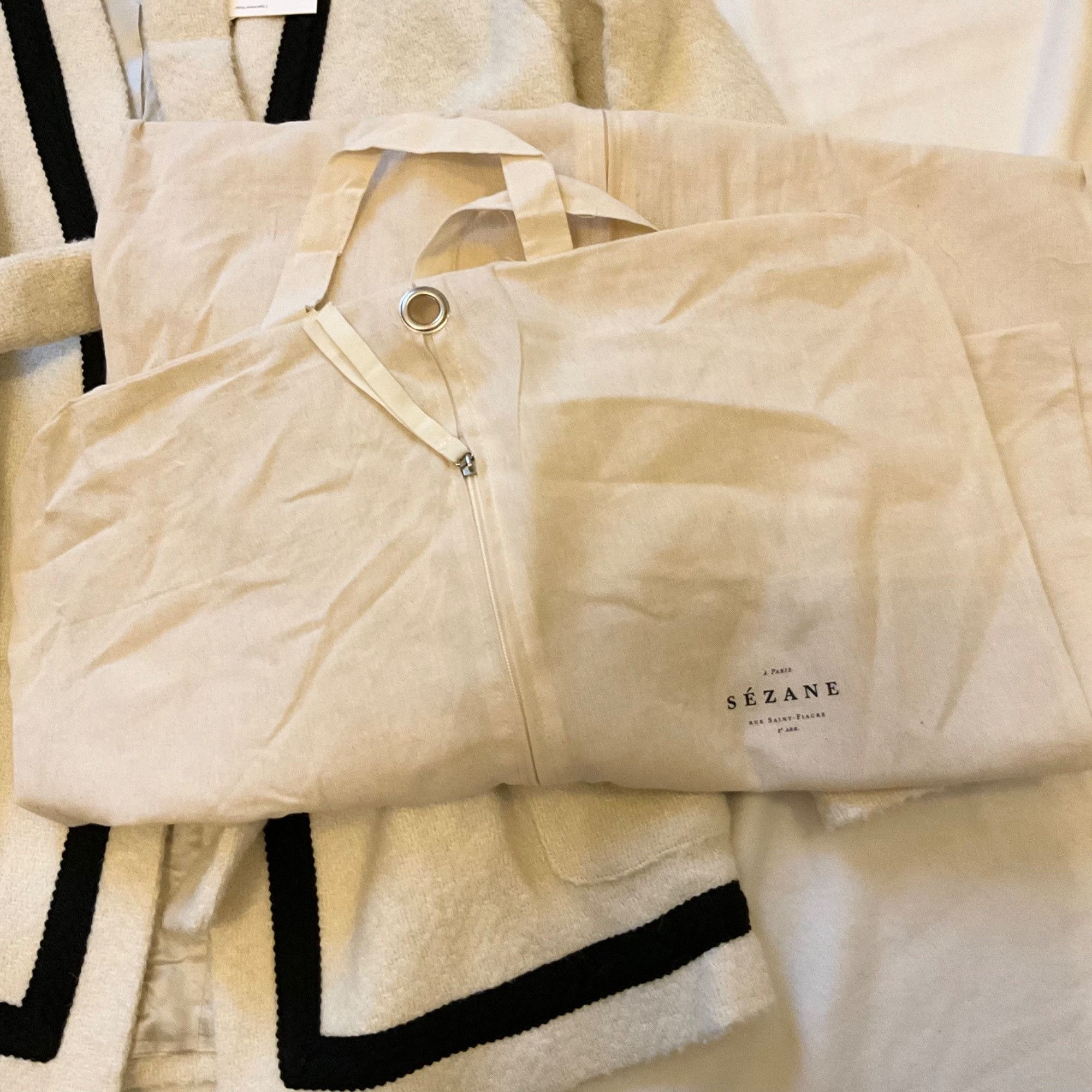 Sezane RARE NWT DUST BAG SEZANE Ivory Black SZ38 US6 Manteau Mike W Size M / US 6-8 / IT 42-44 - 8 Thumbnail