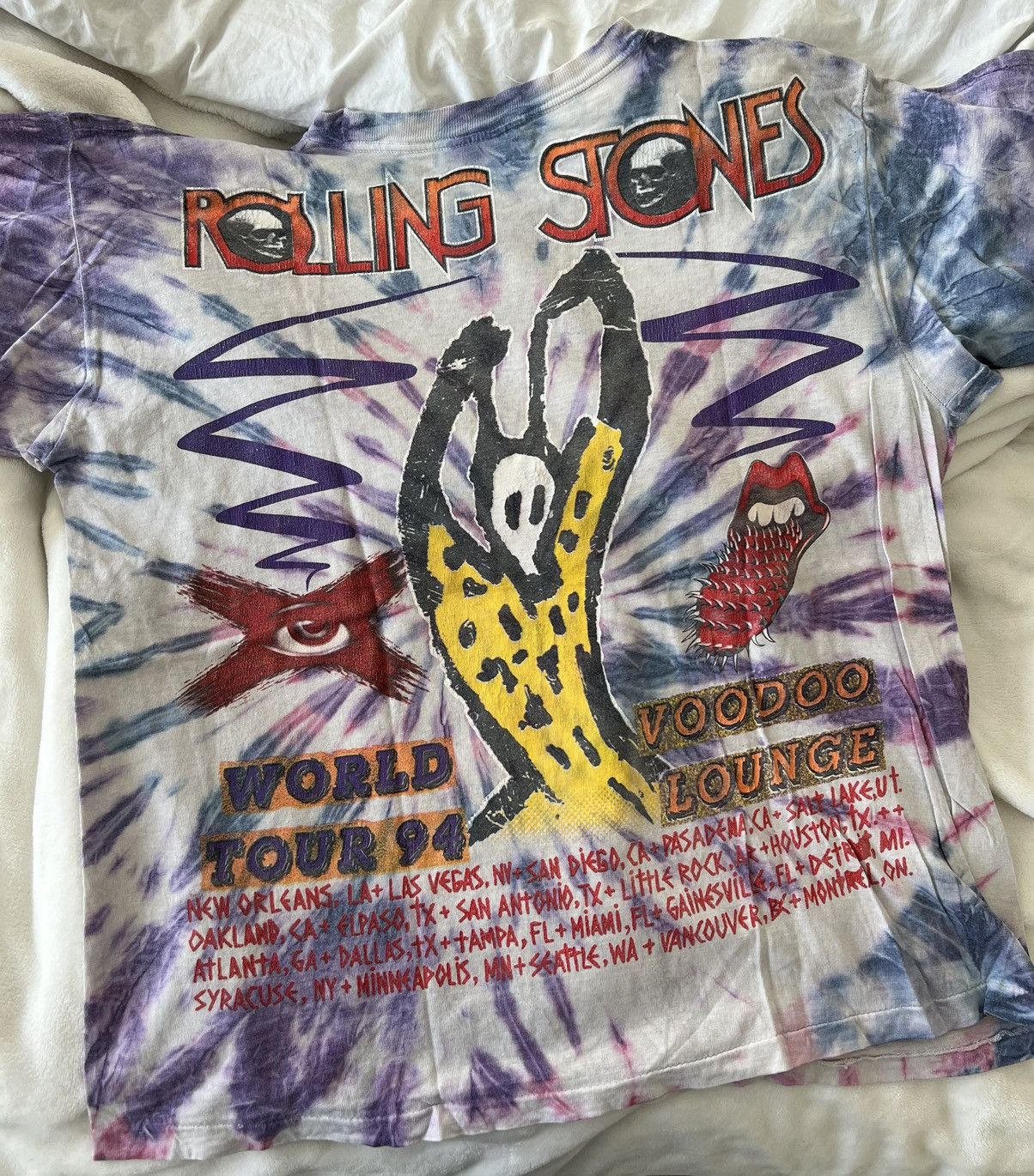 Vintage Vintage Rolling Stones Voodoo Lounge Tour shirt Size US XL / EU 56 / 4 - 2 Thumbnail