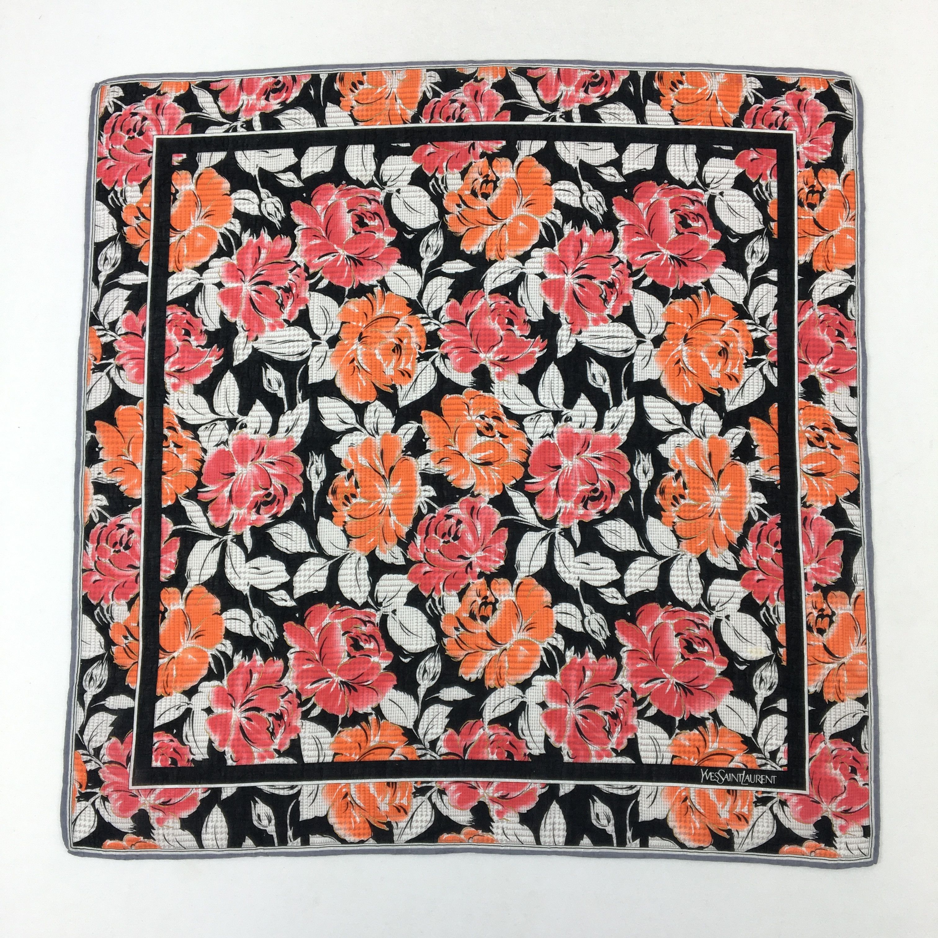 Japanese Brand Vintage Yves Saint Laurent Handkerchief Neckerchief Bandana Size ONE SIZE - 2 Thumbnail