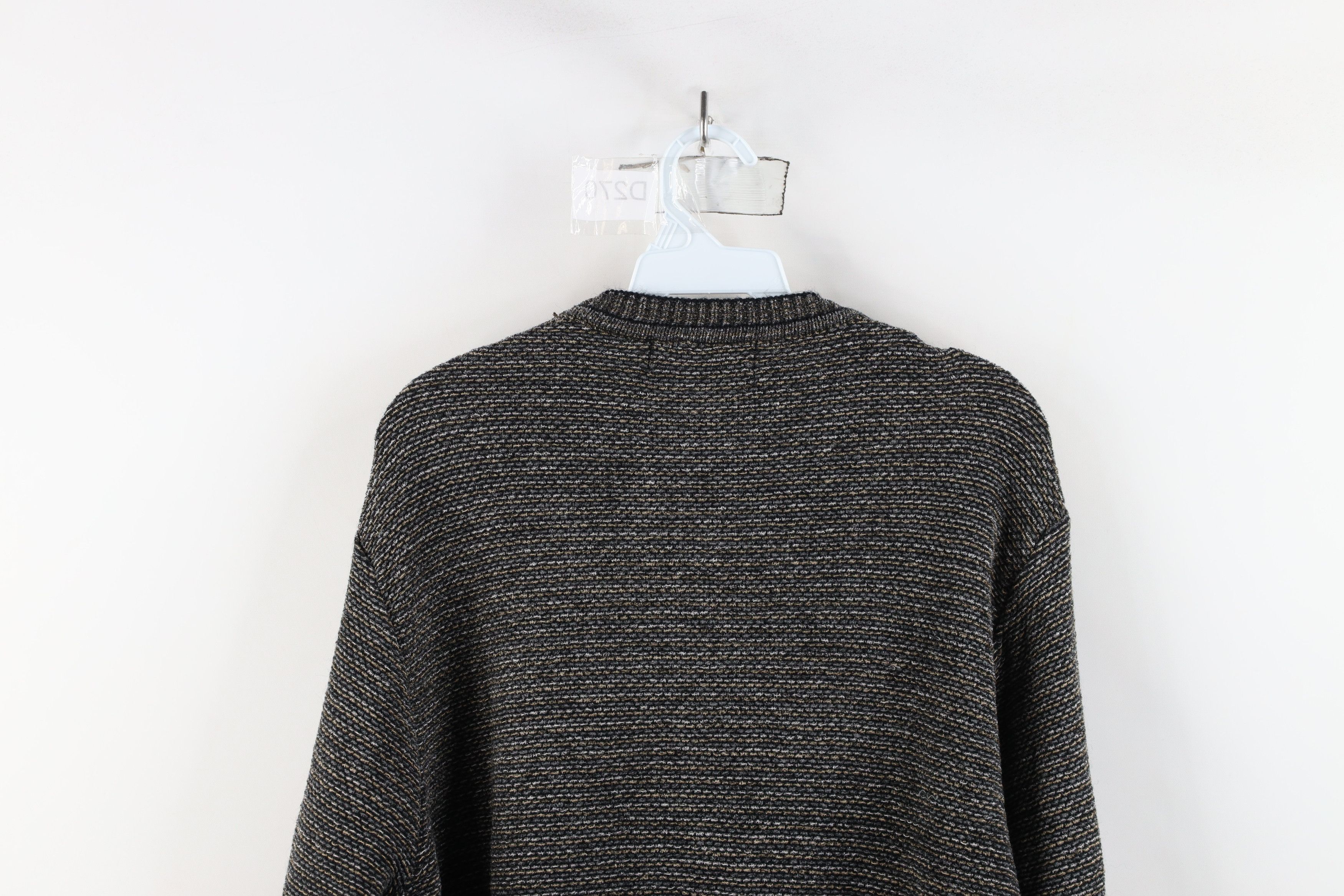 Vintage Vintage 90s Streetwear Striped Fleece Knit Crewneck Sweater Size US M / EU 48-50 / 2 - 8 Thumbnail