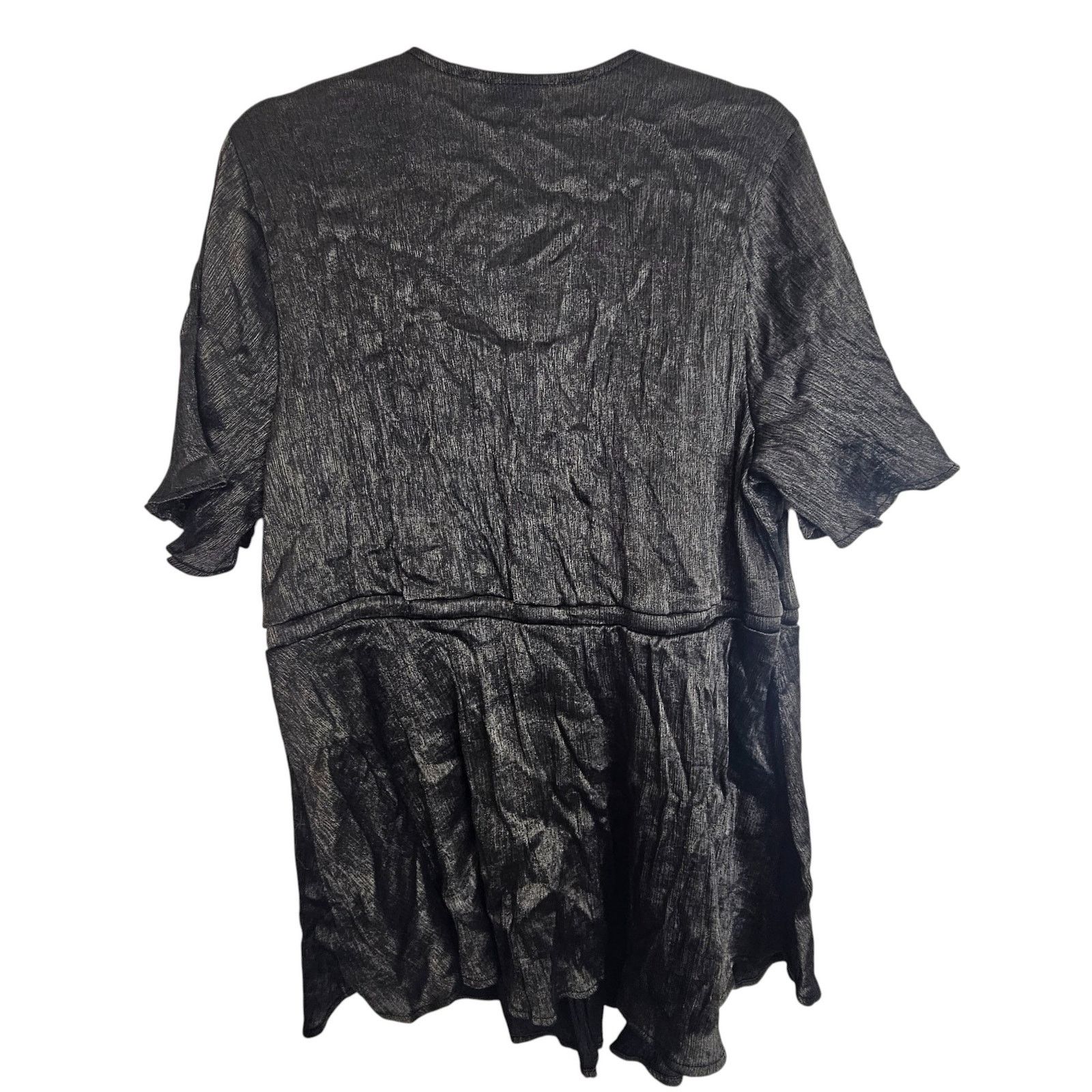 Torrid Torrid Womens Surplice Babydoll Top Size 4X Gray Metallic Size 4XL / US 24-26 - 8 Thumbnail