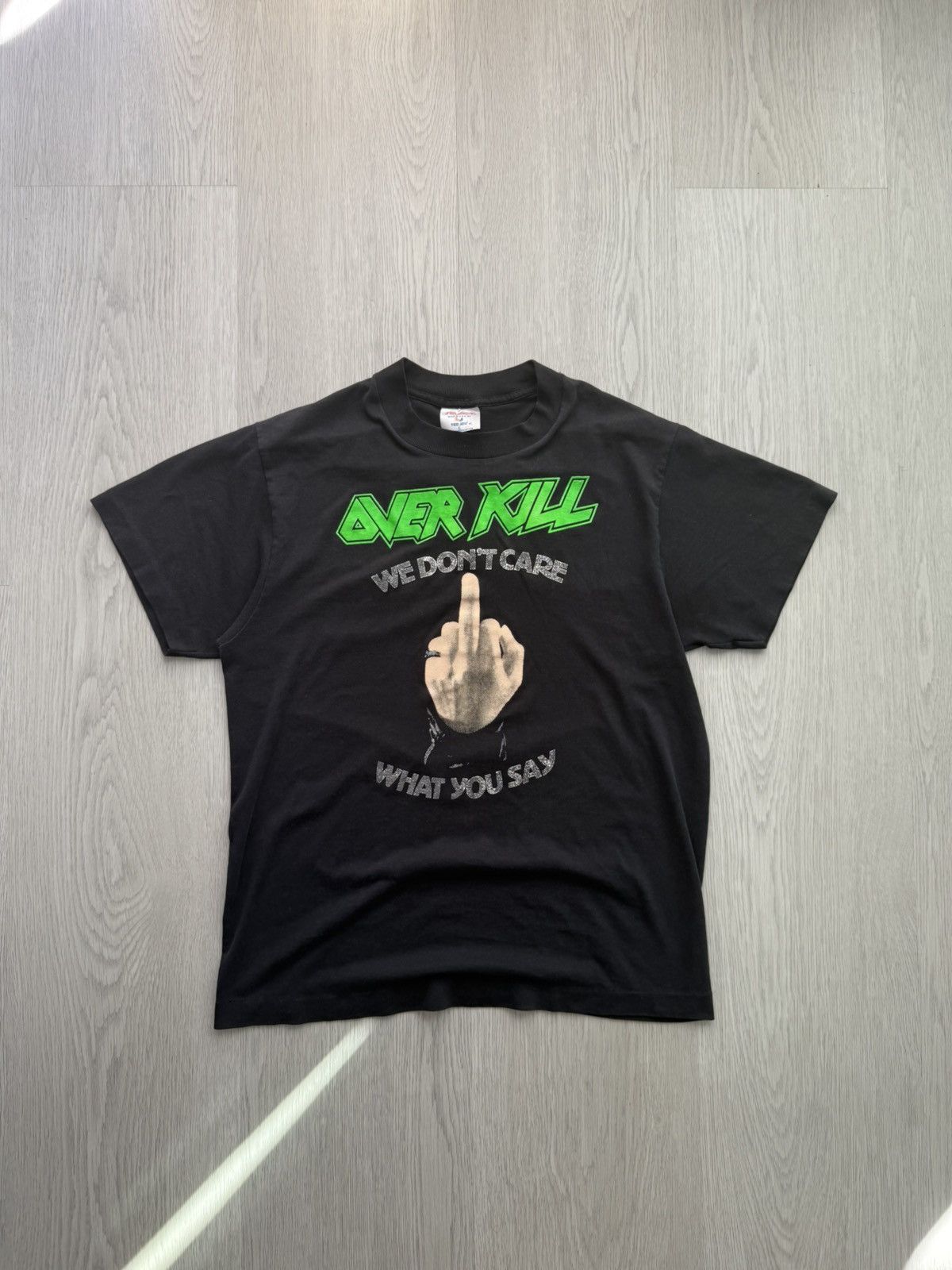 Vintage Overkill 1992 We Don’t Care t shirt