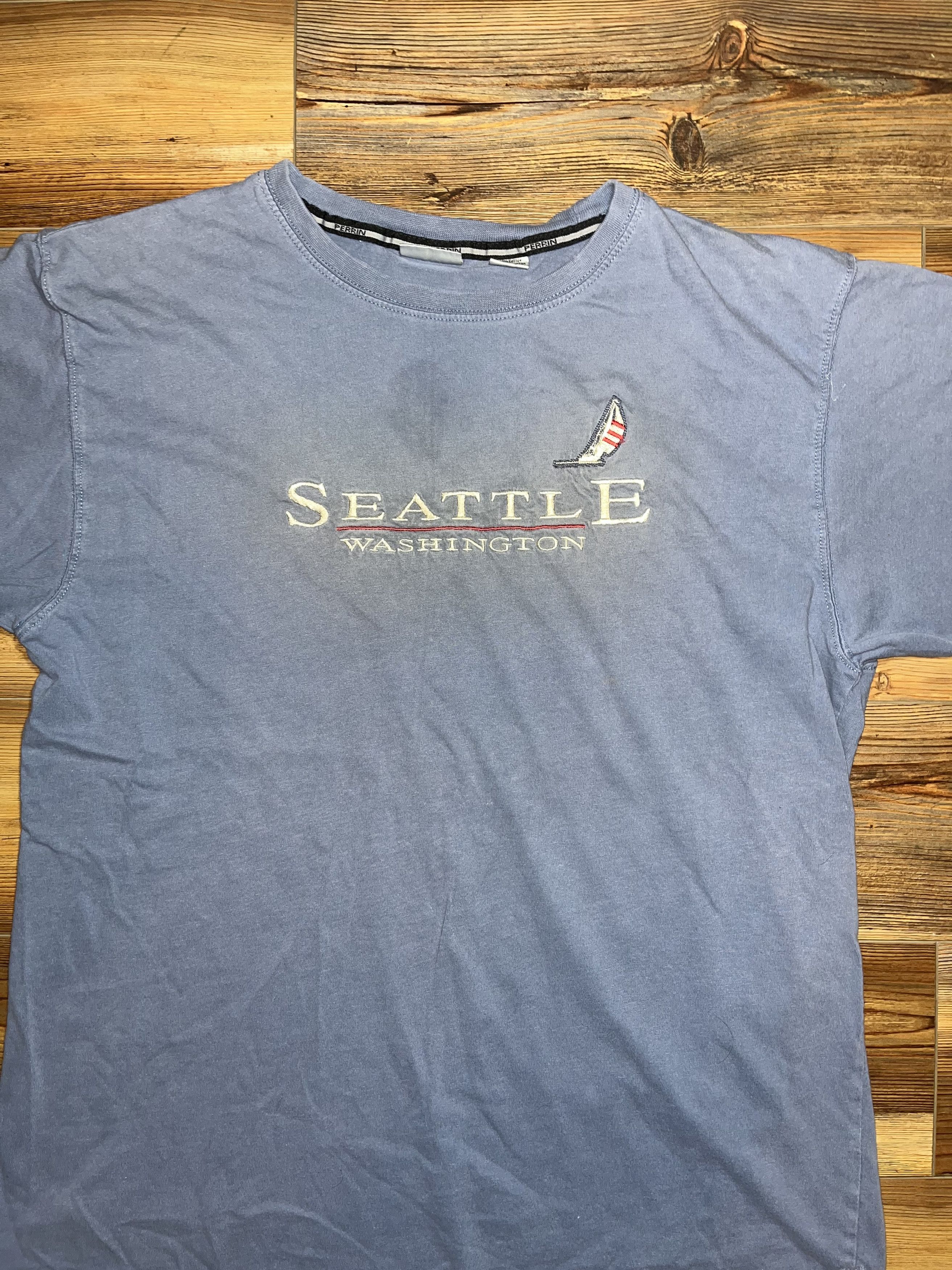 Perrin × Vintage Y2K Seattle Washington Sailboat Shirt Size US L / EU 52-54 / 3 - 2 Thumbnail