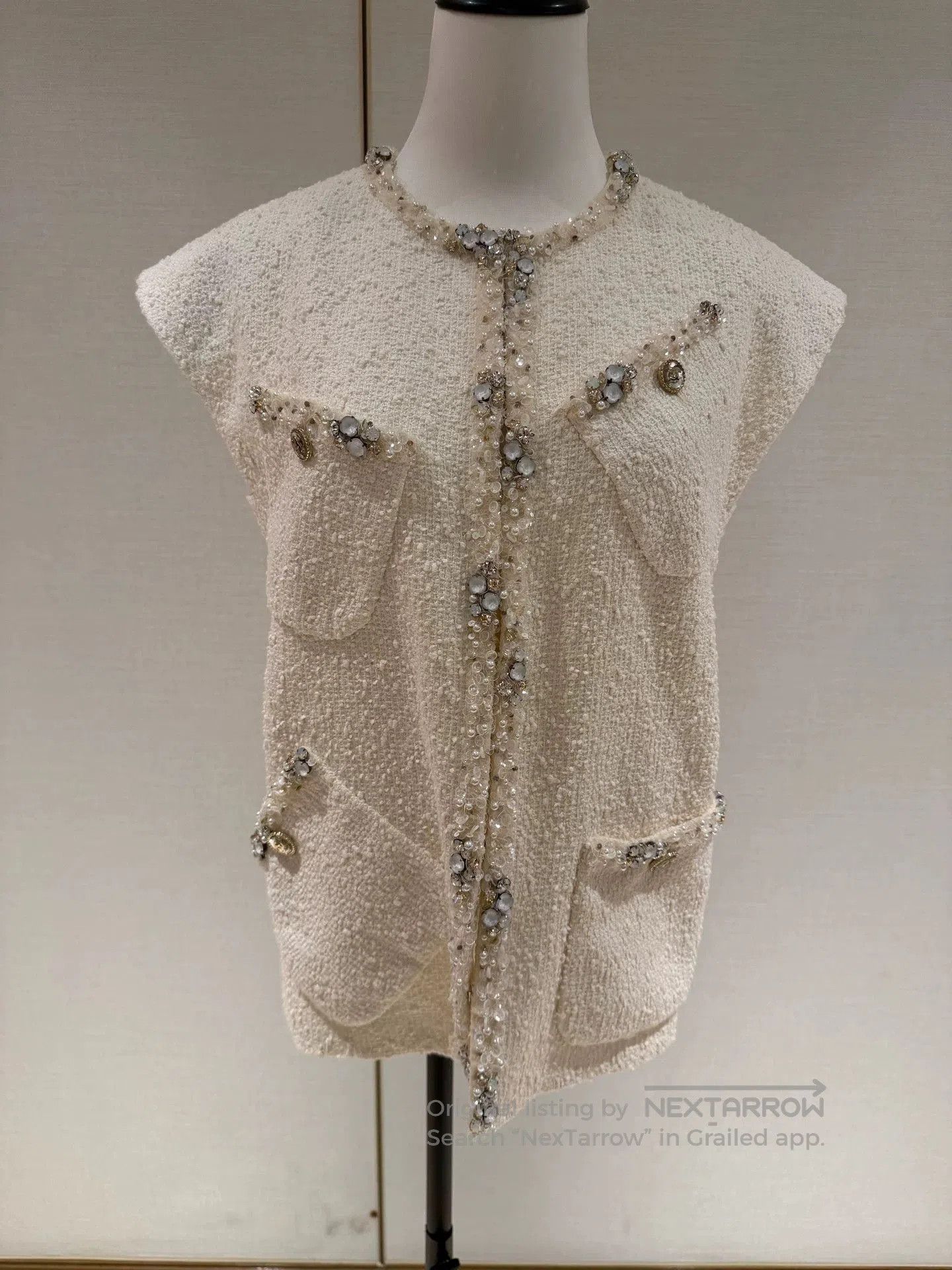 Chanel Chanel Equestrian White Beaded Vest. Size US S / EU 44-46 / 1 - 1 Thumbnail