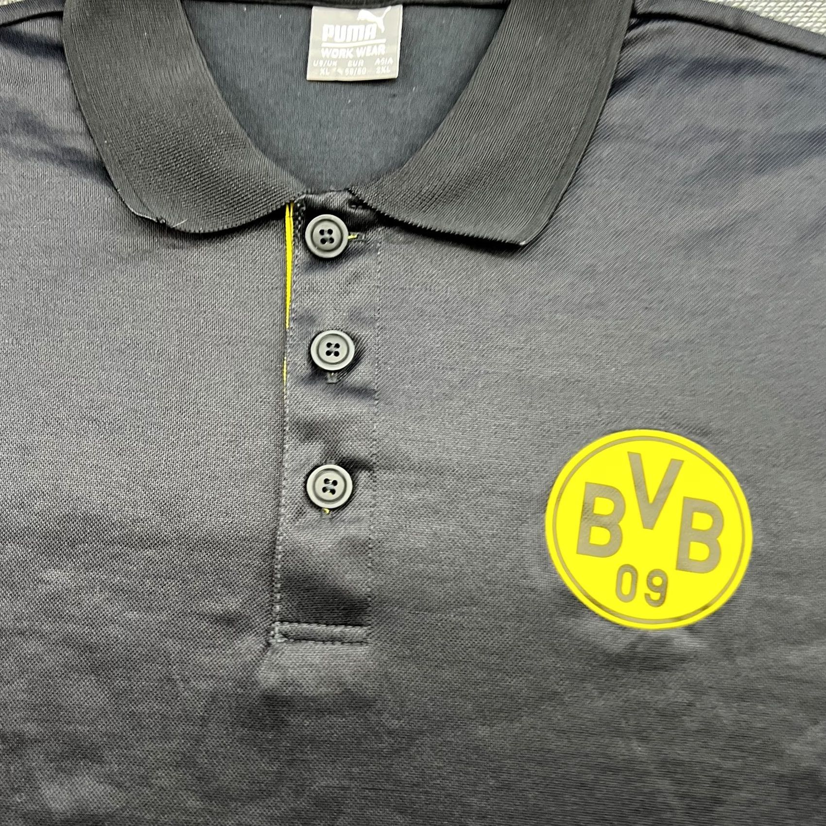 Puma PUMA Borussia Dortmund Polo Shirt Mens XL Black Football Workwear Jersey Short Sleeve Moisture Wicking Quick Dry BVB Size US XL / EU 56 / 4 - 4 Thumbnail