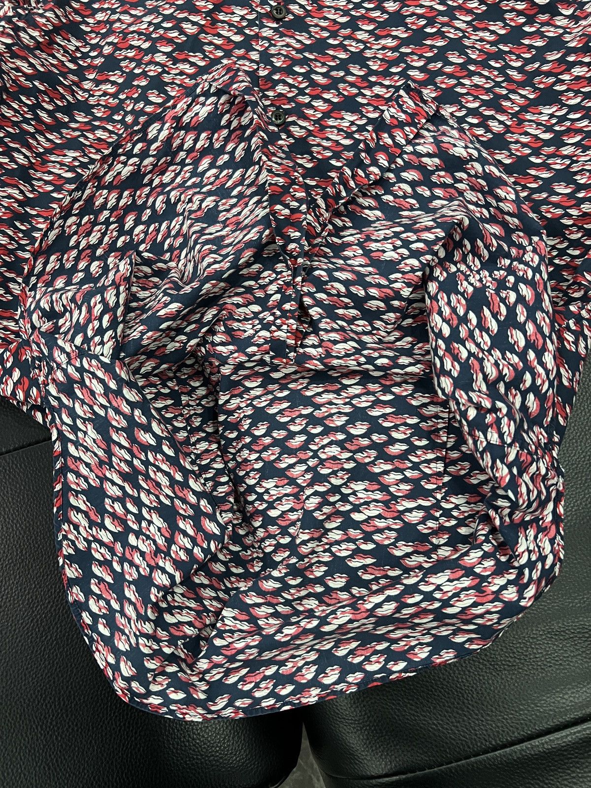 Prada Prada 2015 All-Over Lip Print Shirt Size US XS / EU 42 / 0 - 8 Thumbnail