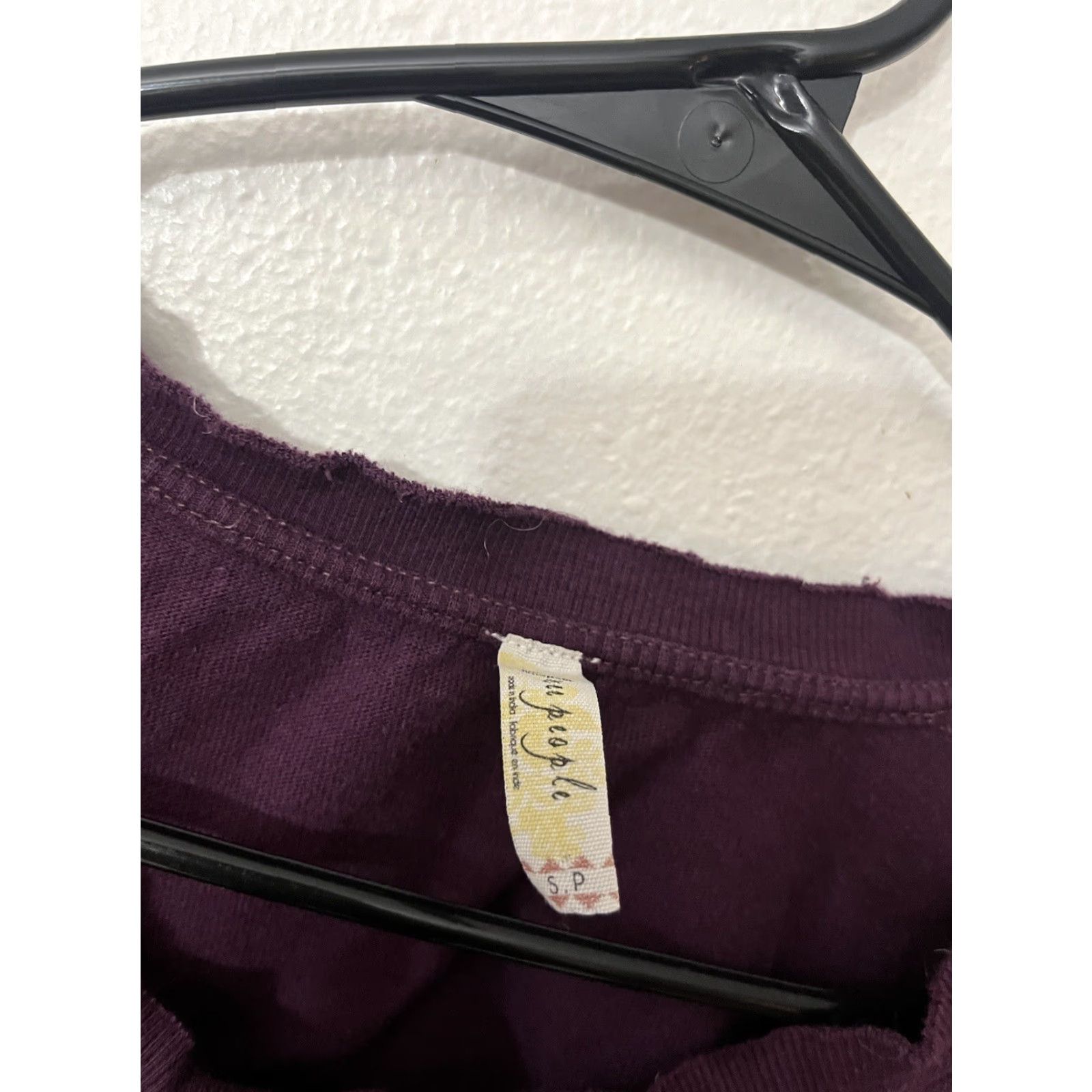 Free People Free People Womens Top Blouse Long Sleeve Burgundy Lace Back Keyhole S Womens Size S / US 4 / IT 40 - 2 Thumbnail