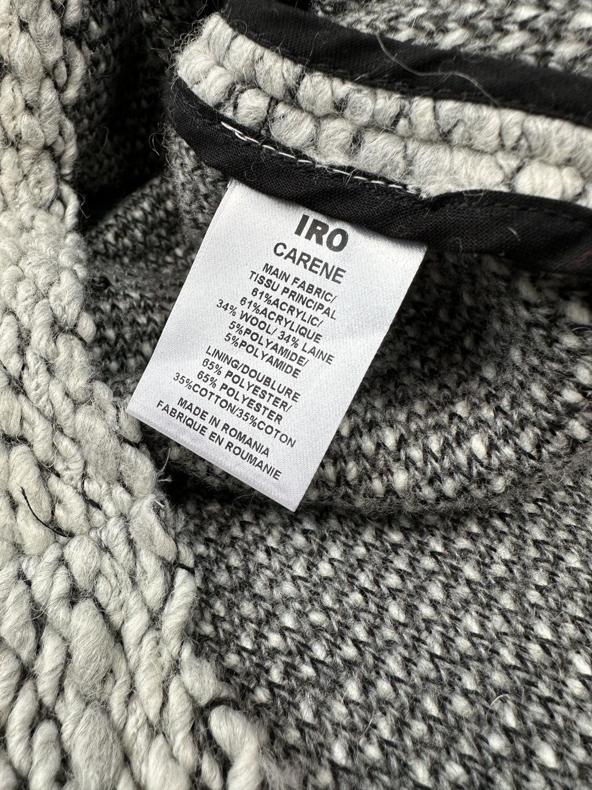 Iro IRO Shavani Carene Knit Boucle Gray Wool Blend Jacket sz 42 Size M / US 6-8 / IT 42-44 - 12 Thumbnail
