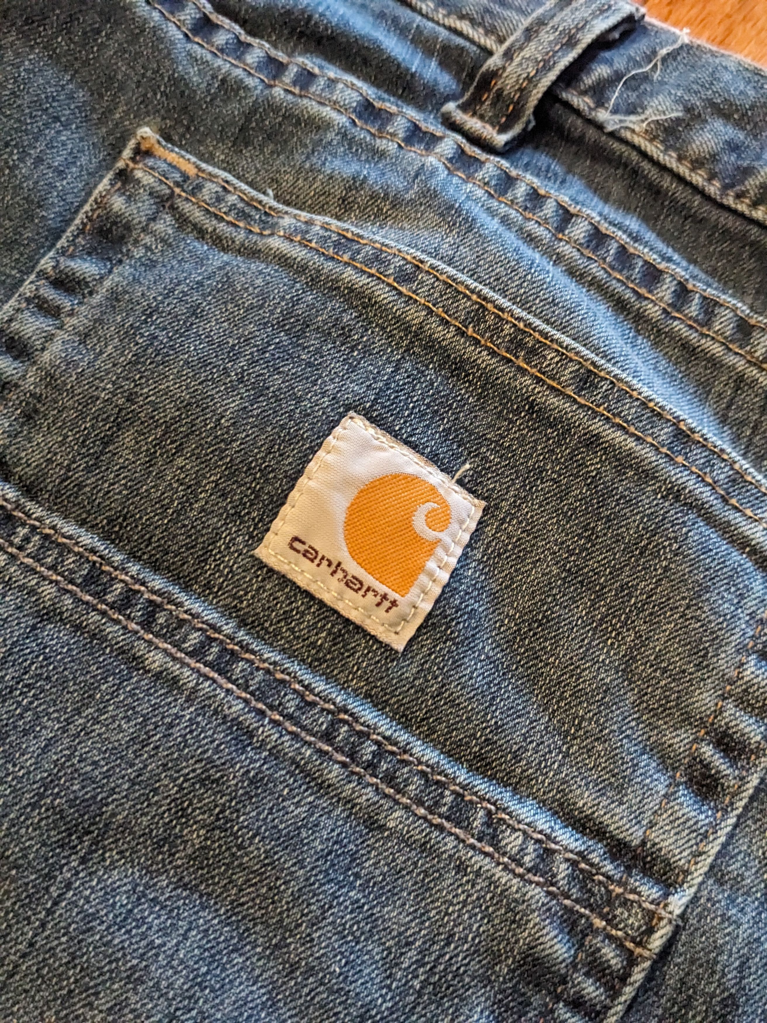 Carhartt × Vintage Carhartt Relaxed Fit 38 x 28 Blue Denim Jeans Size US 38 / EU 54 - 2 Thumbnail