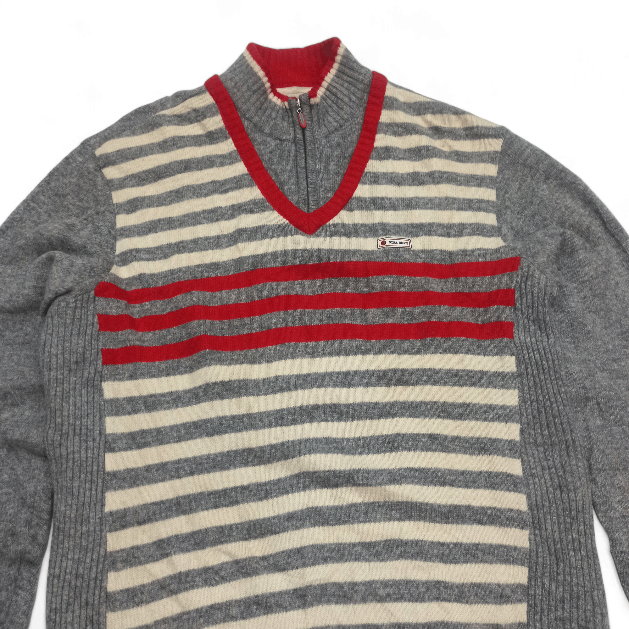 Vintage Y2K Nina Ricci Knitwear Half Zip Sweatshirt Sweater