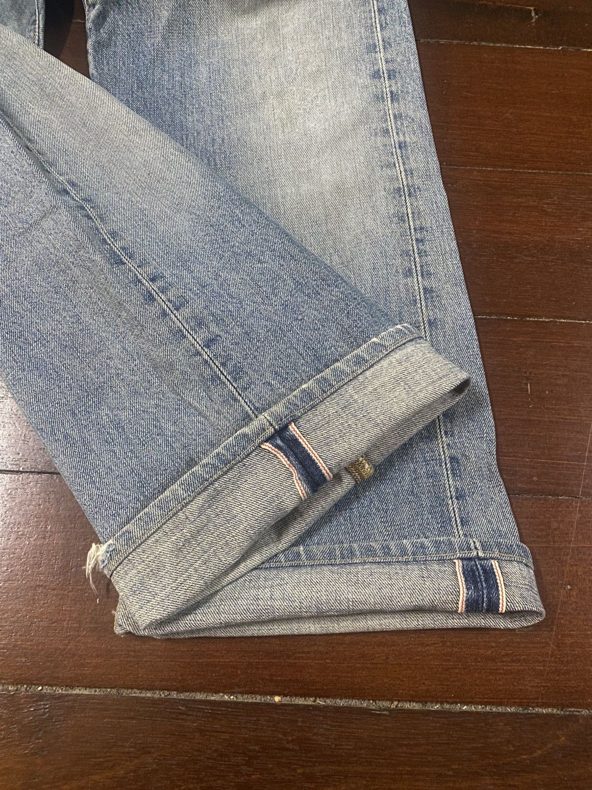 Edwin VINTAGE EDWIN 505 SELVEDGE DENIM JEANS nice faded loose Size US 29 - 10 Thumbnail
