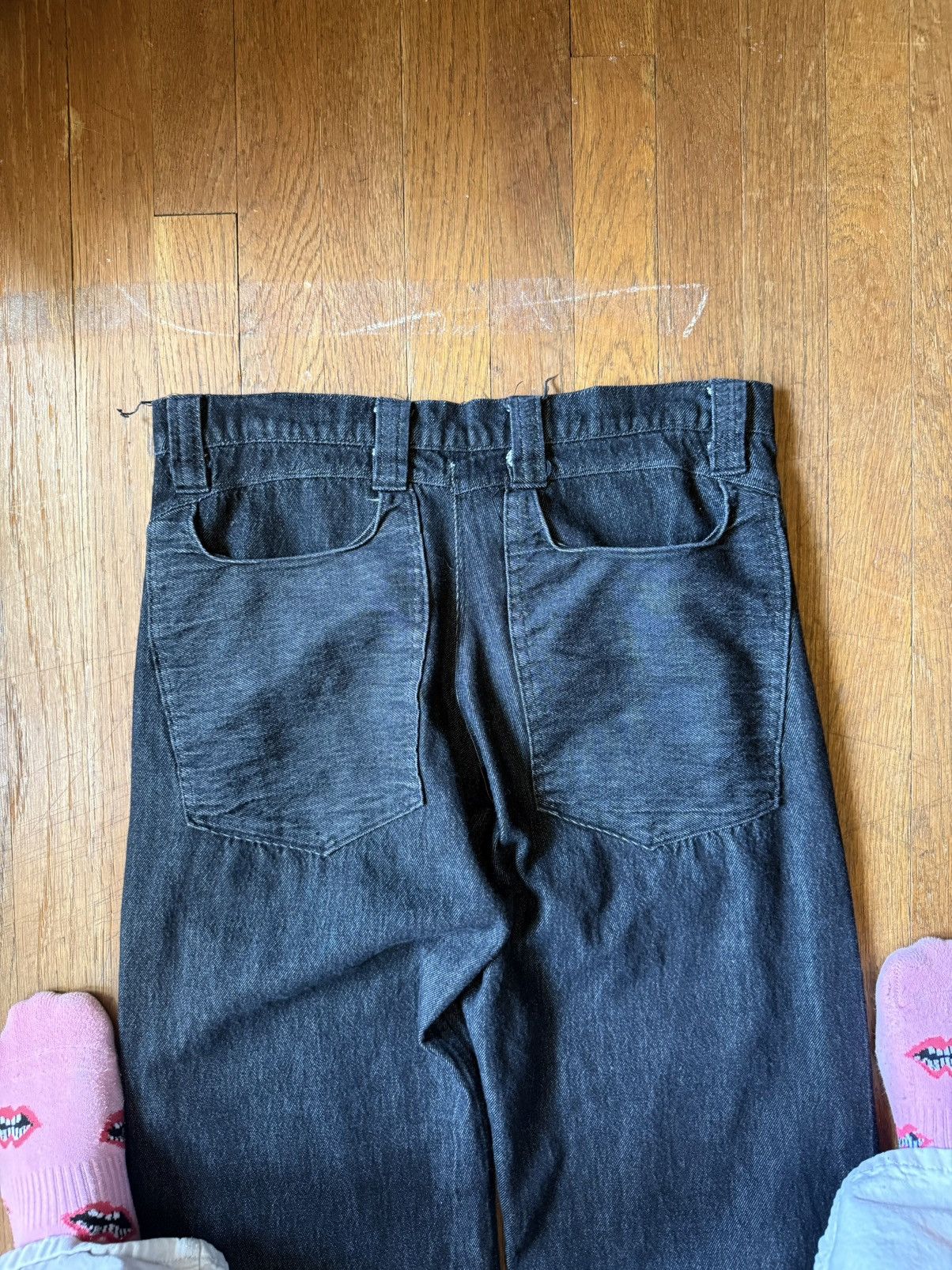 Other Black Japanese denim jeans with raw frayed hem finish Size US 32 / EU 48 - 3 Thumbnail
