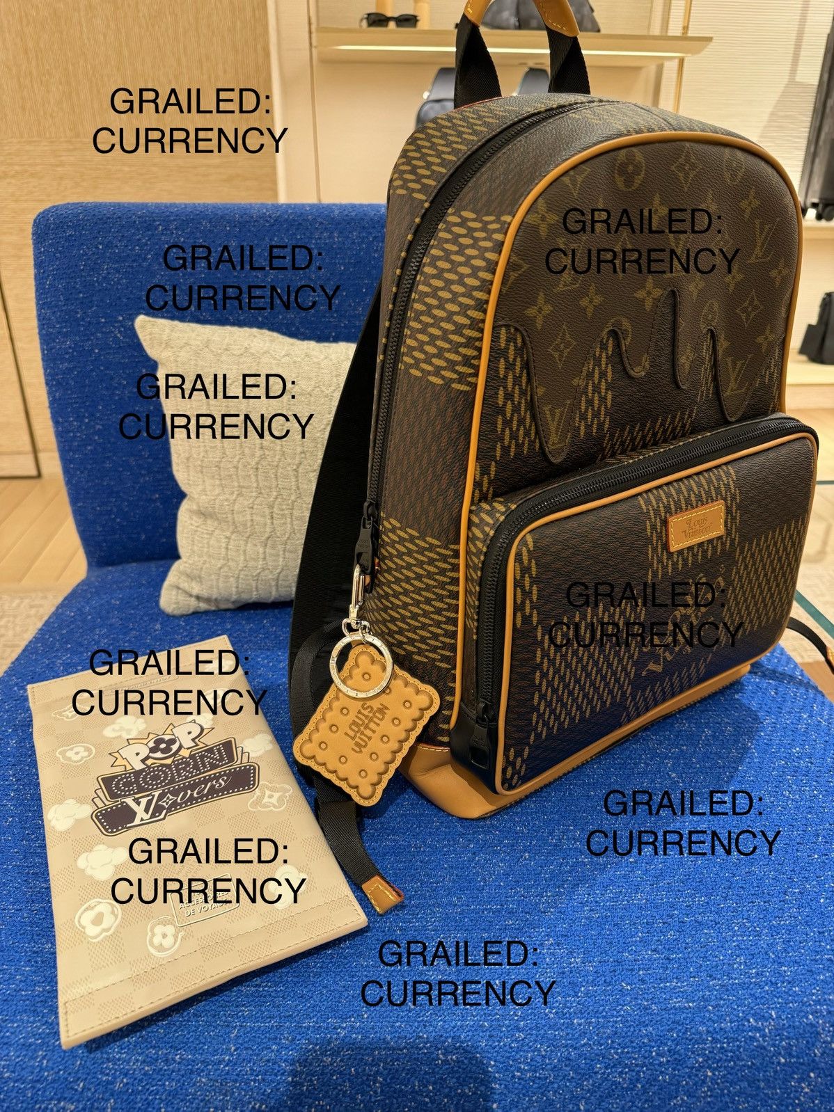 Louis Vuitton × Nigo GRAIL 🦄📜 Louis Vuitton X Nigo Damier Wave Campus Backpack Size ONE SIZE - 4 Thumbnail